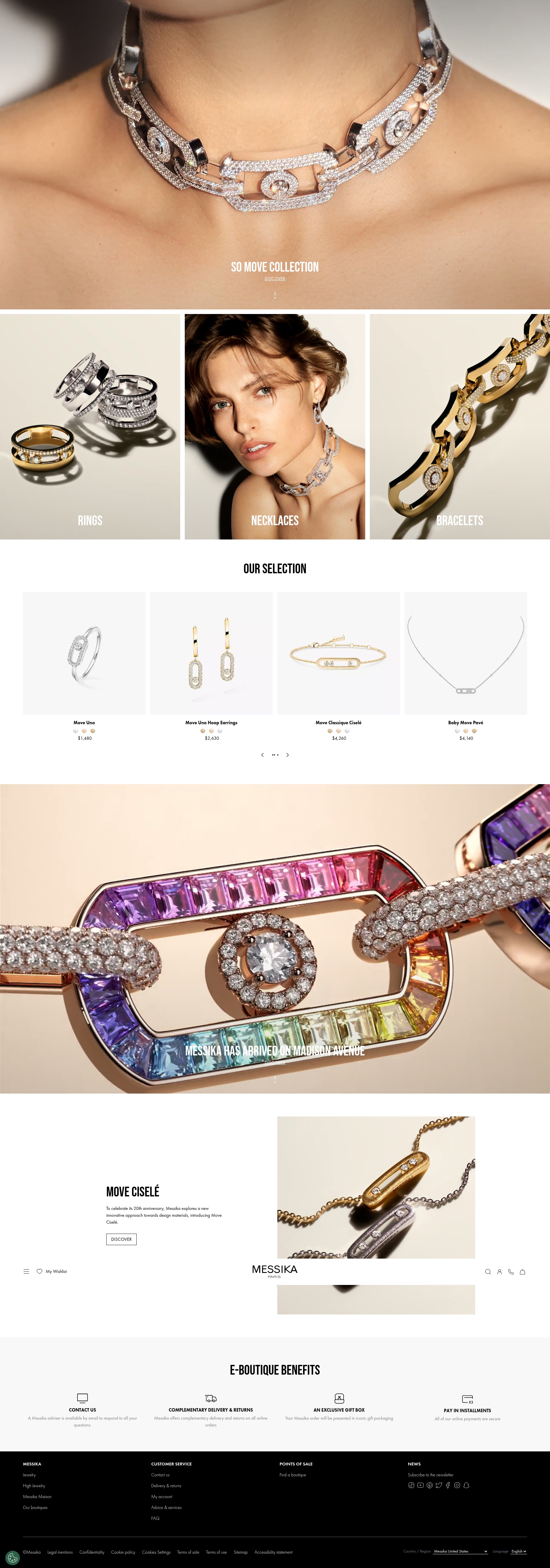 Screenshot of messika.com