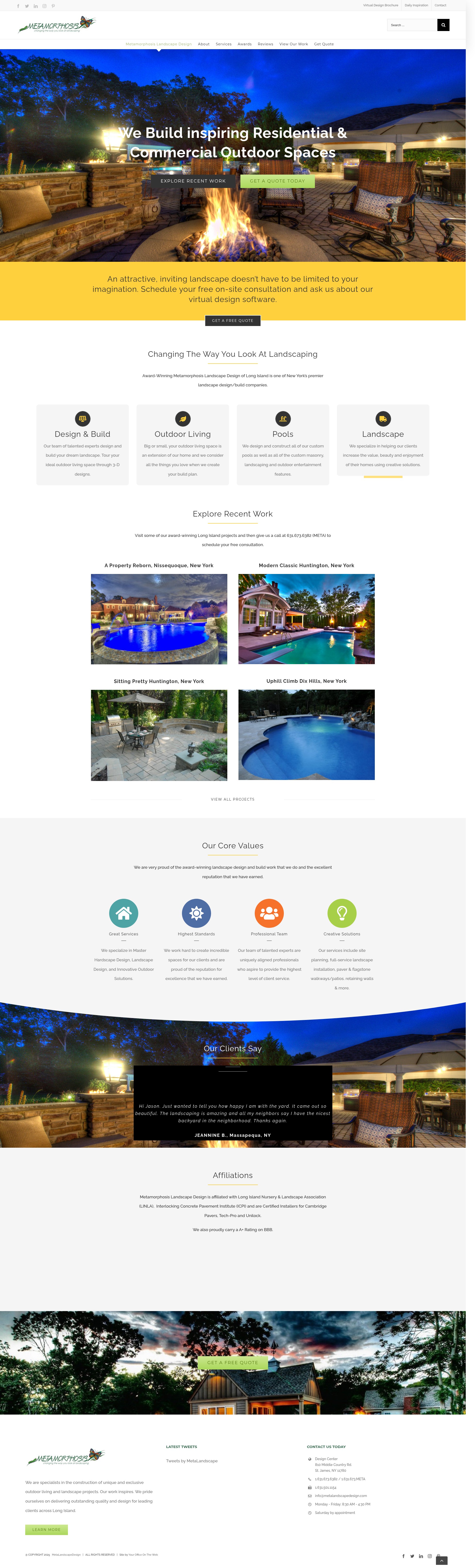 Screenshot of metalandscapedesign.com