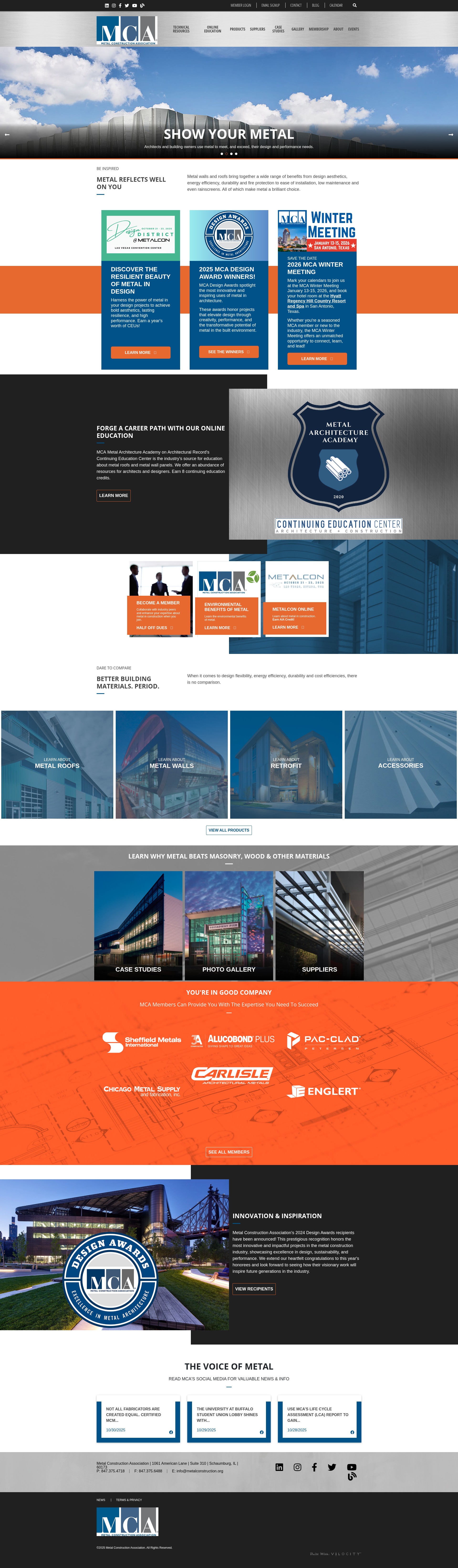 Screenshot of metalconstruction.org