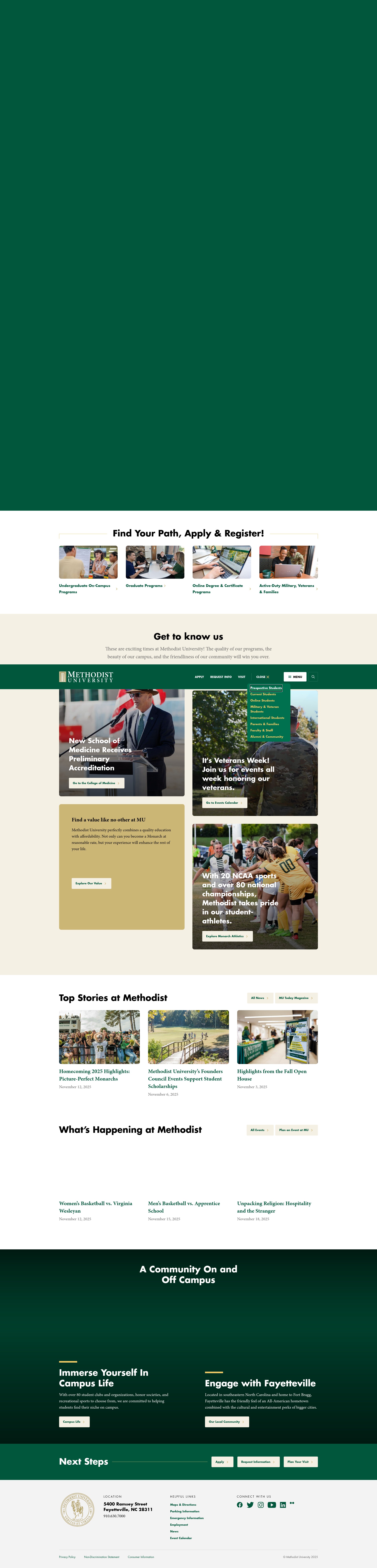 Screenshot of methodist.edu