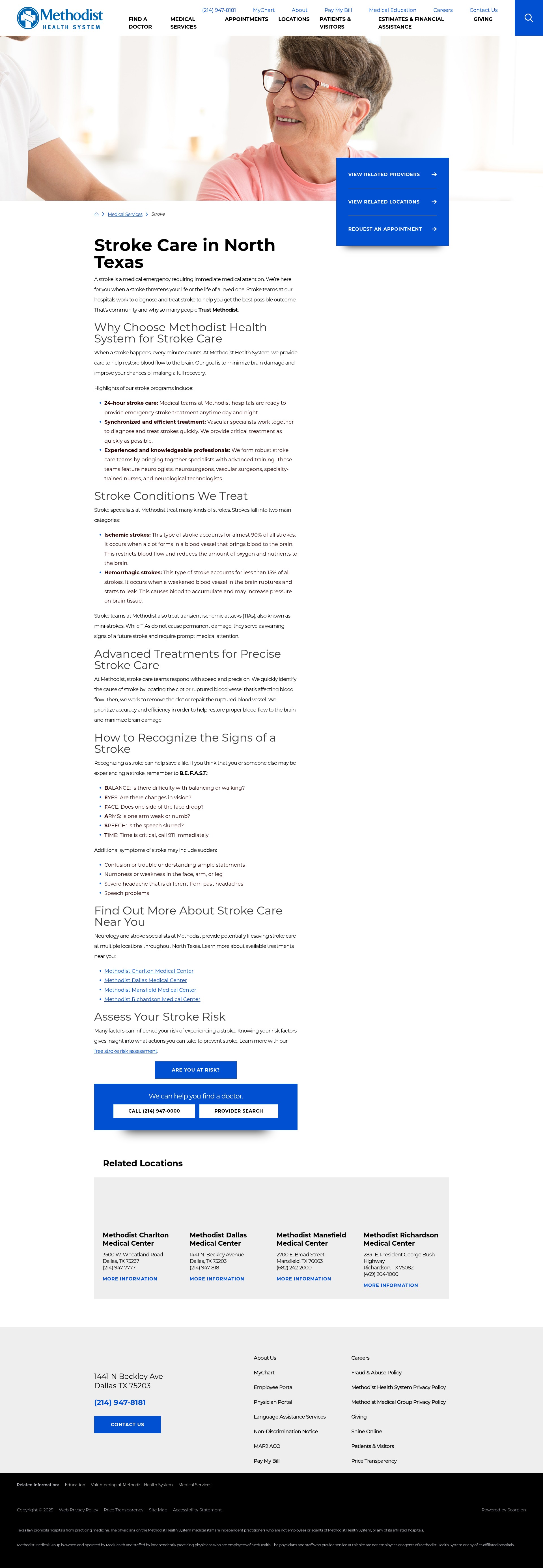 Screenshot of methodisthealthsystem.org