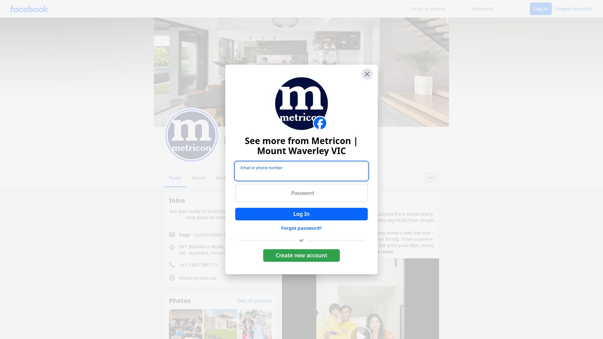 Screenshot of metricon.com.au