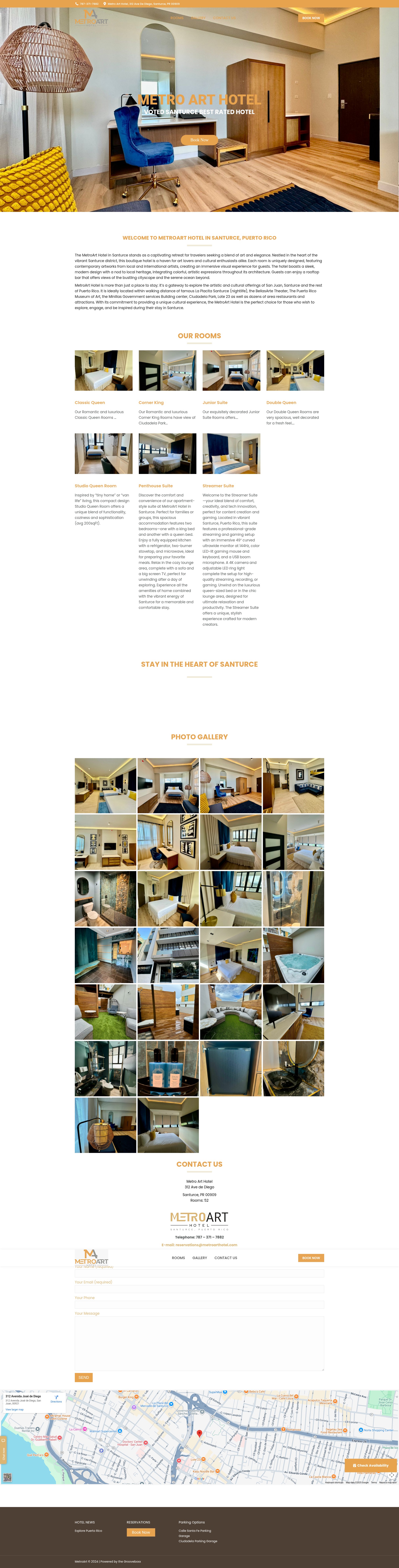 Screenshot of metroarthotel.com