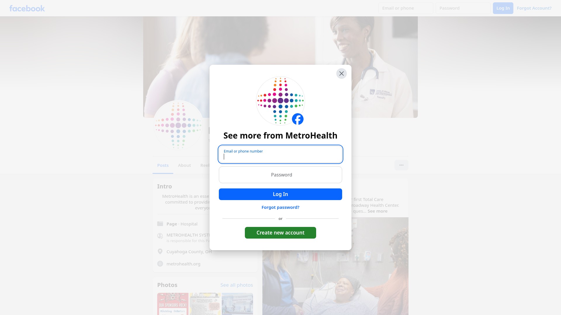 Screenshot of metrohealth.org
