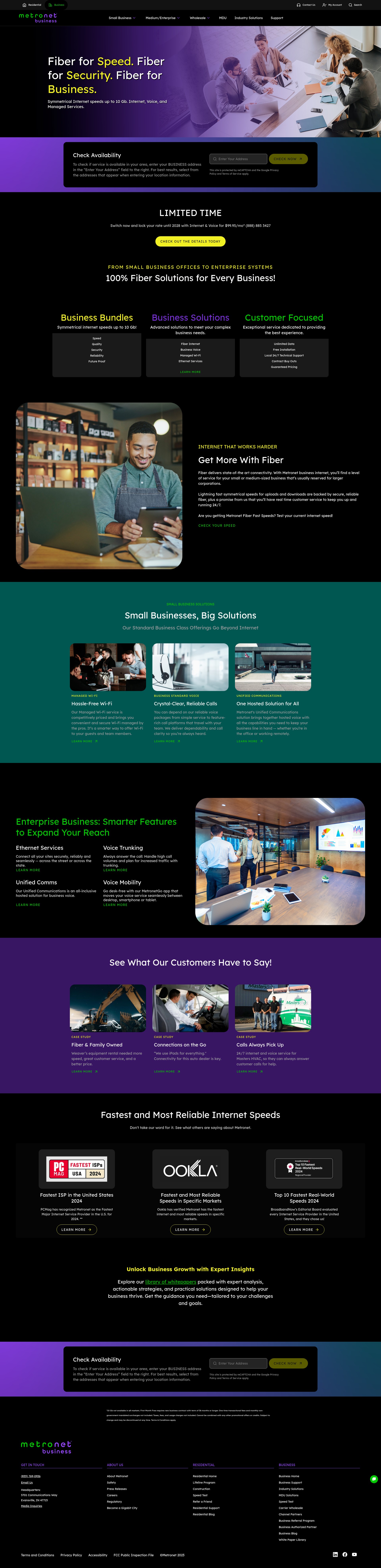 Screenshot of metronetbusiness.com