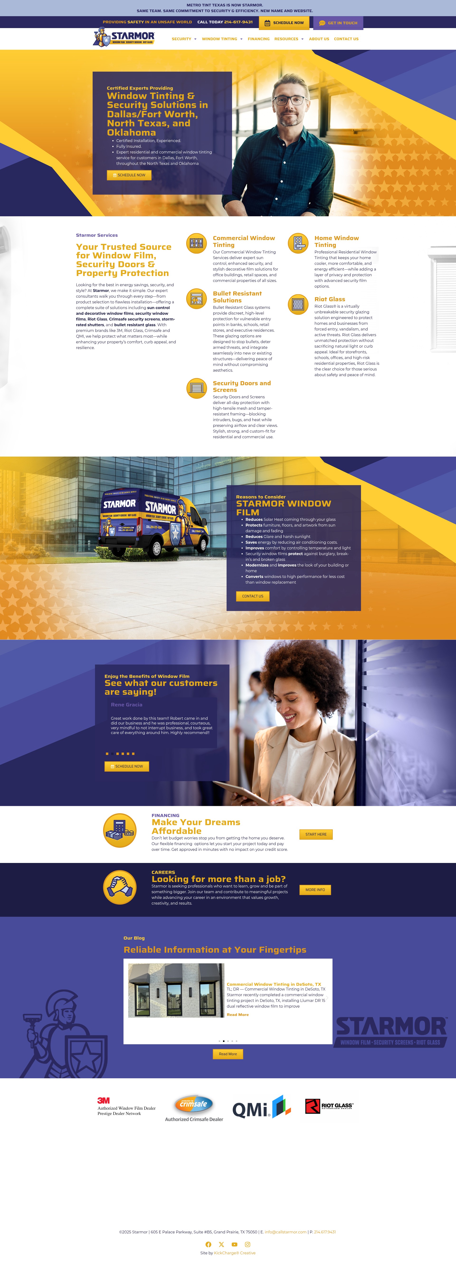 Screenshot of metrotinttx.com