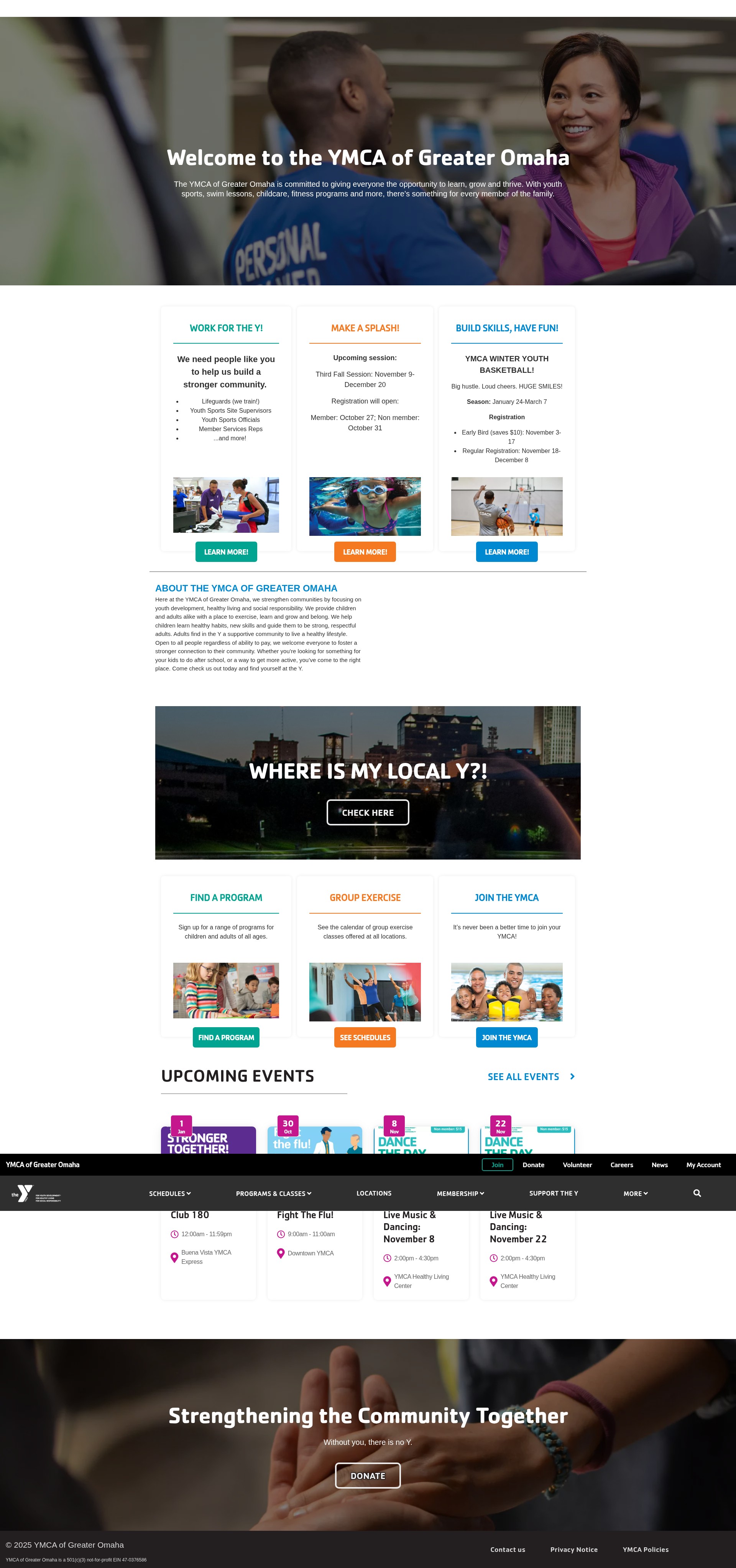 Screenshot of metroymca.org