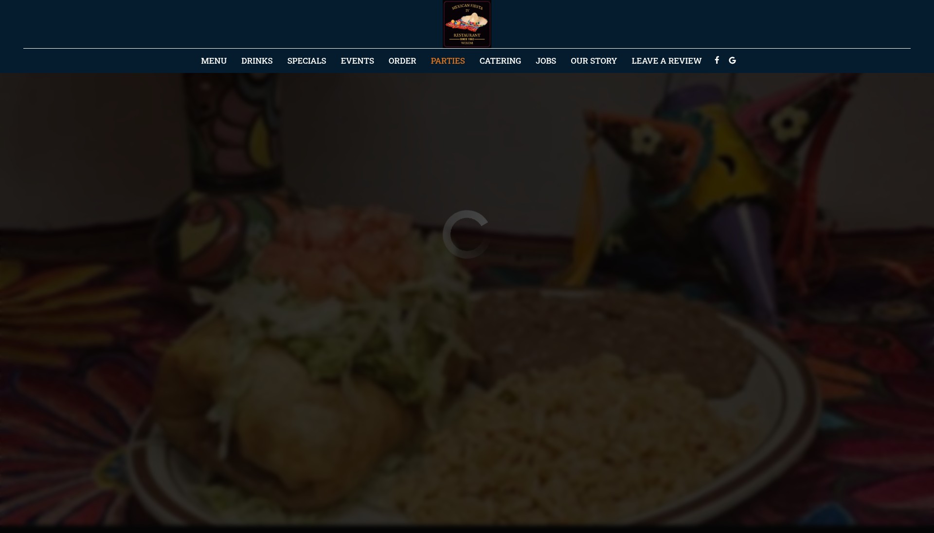 Screenshot of mexicanfiesta-wixom.com