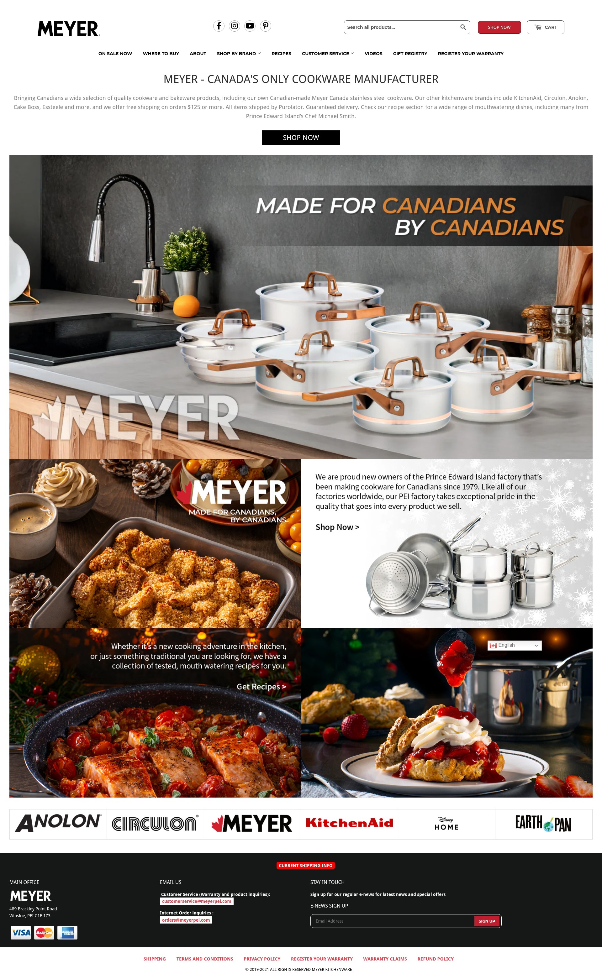 Screenshot of meyercanada.ca