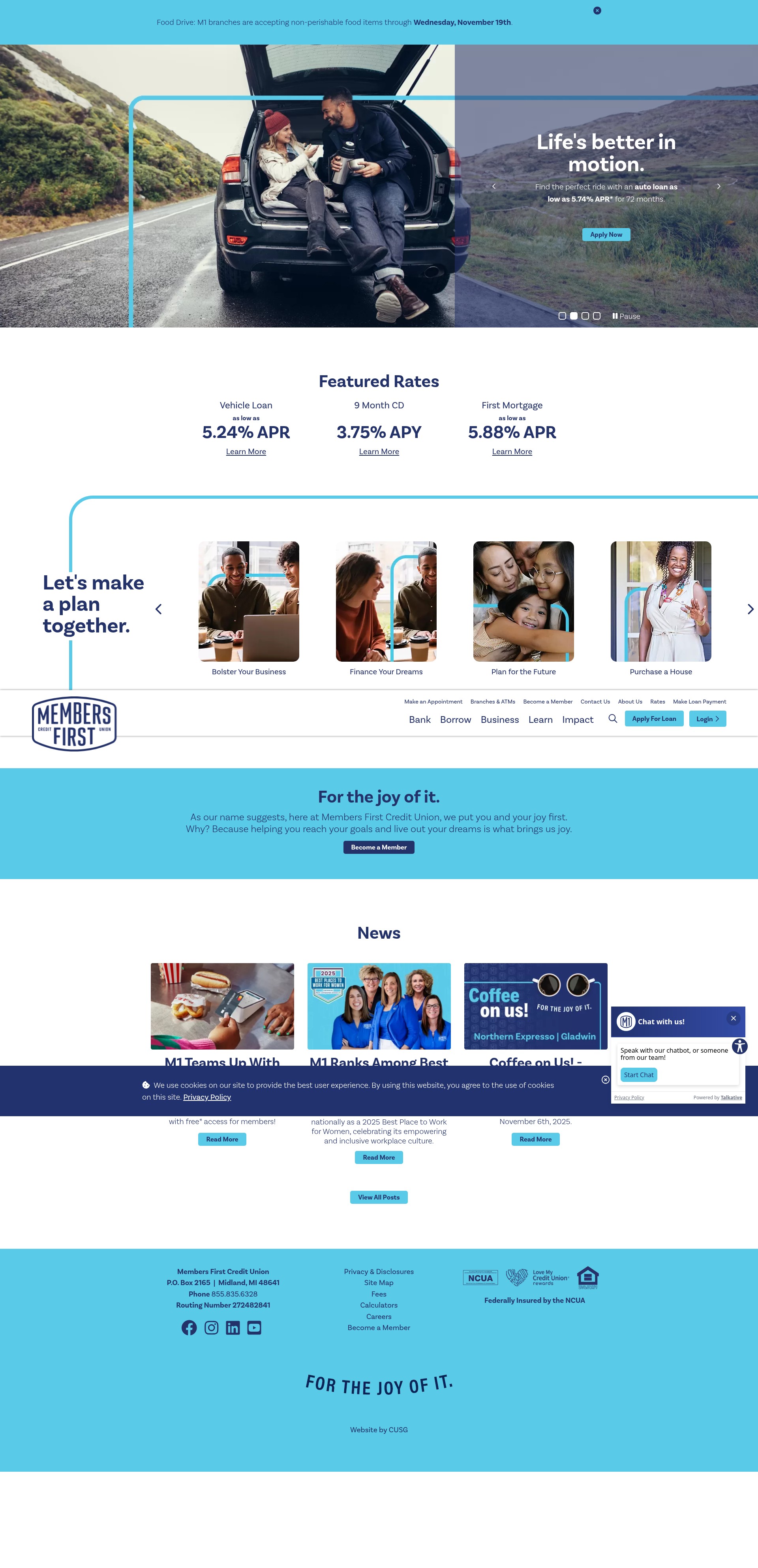 Screenshot of mfcu.net