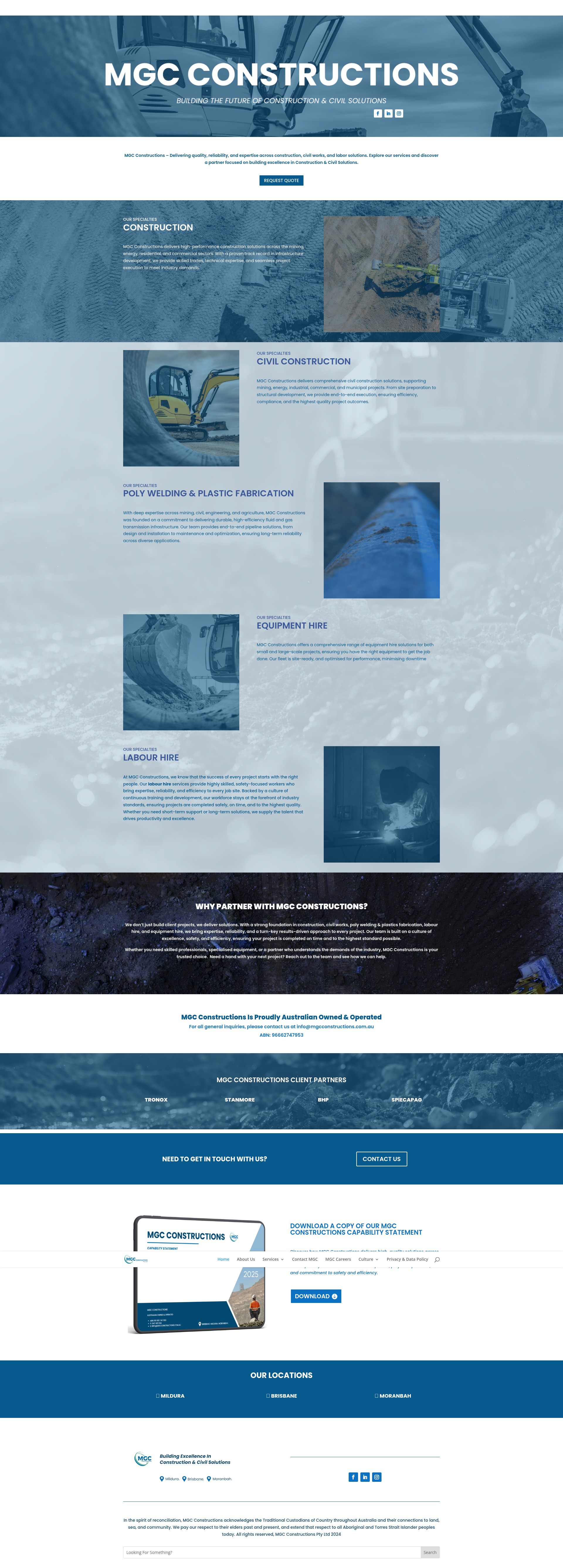 Screenshot of mgcconstructions.com.au