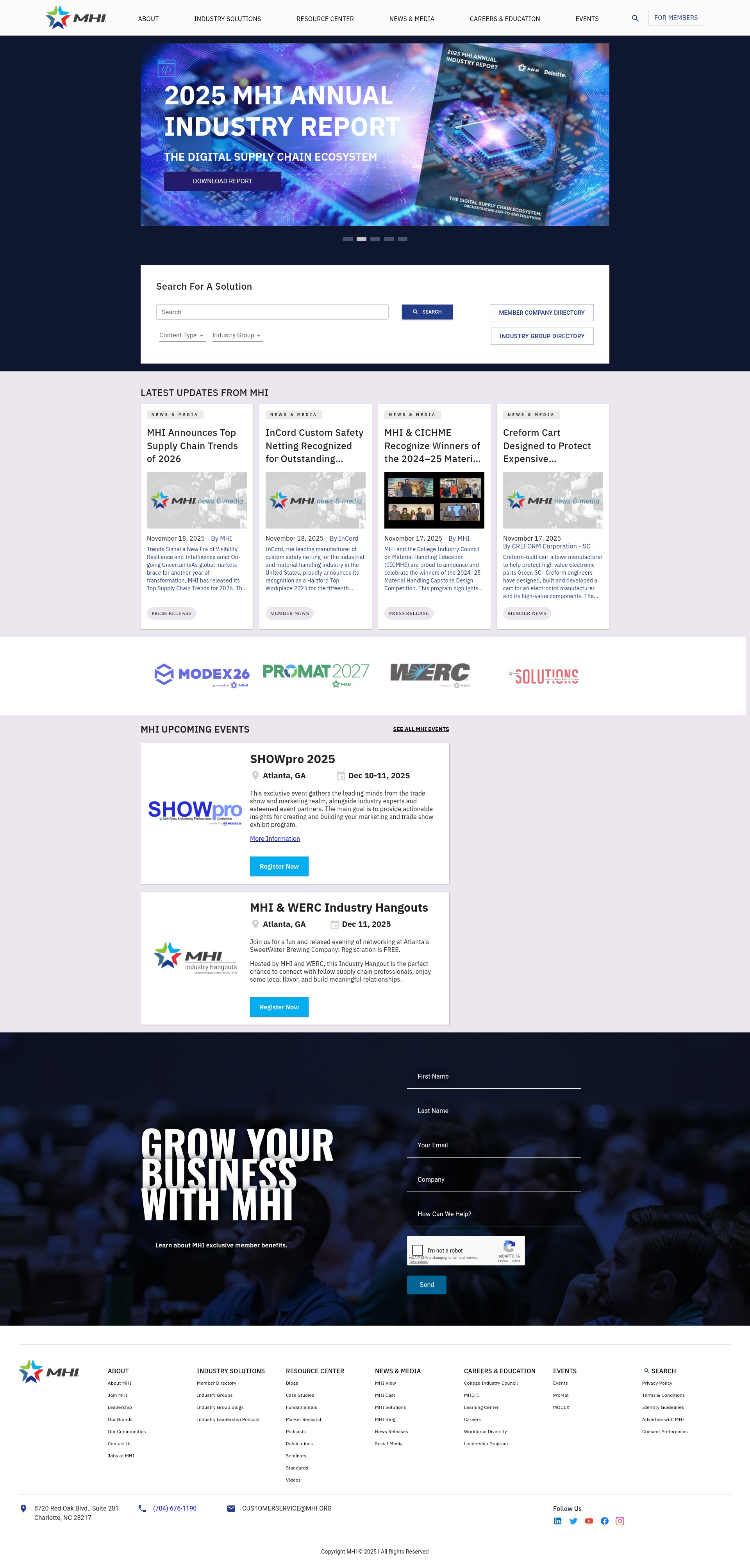 Screenshot of mhi.org
