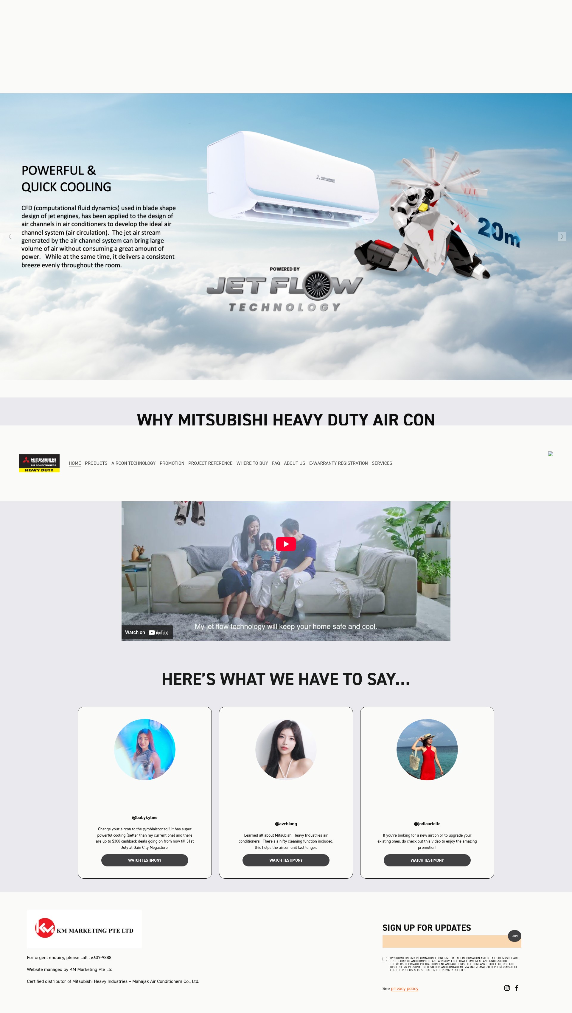 Screenshot of mhiaircon.com.sg