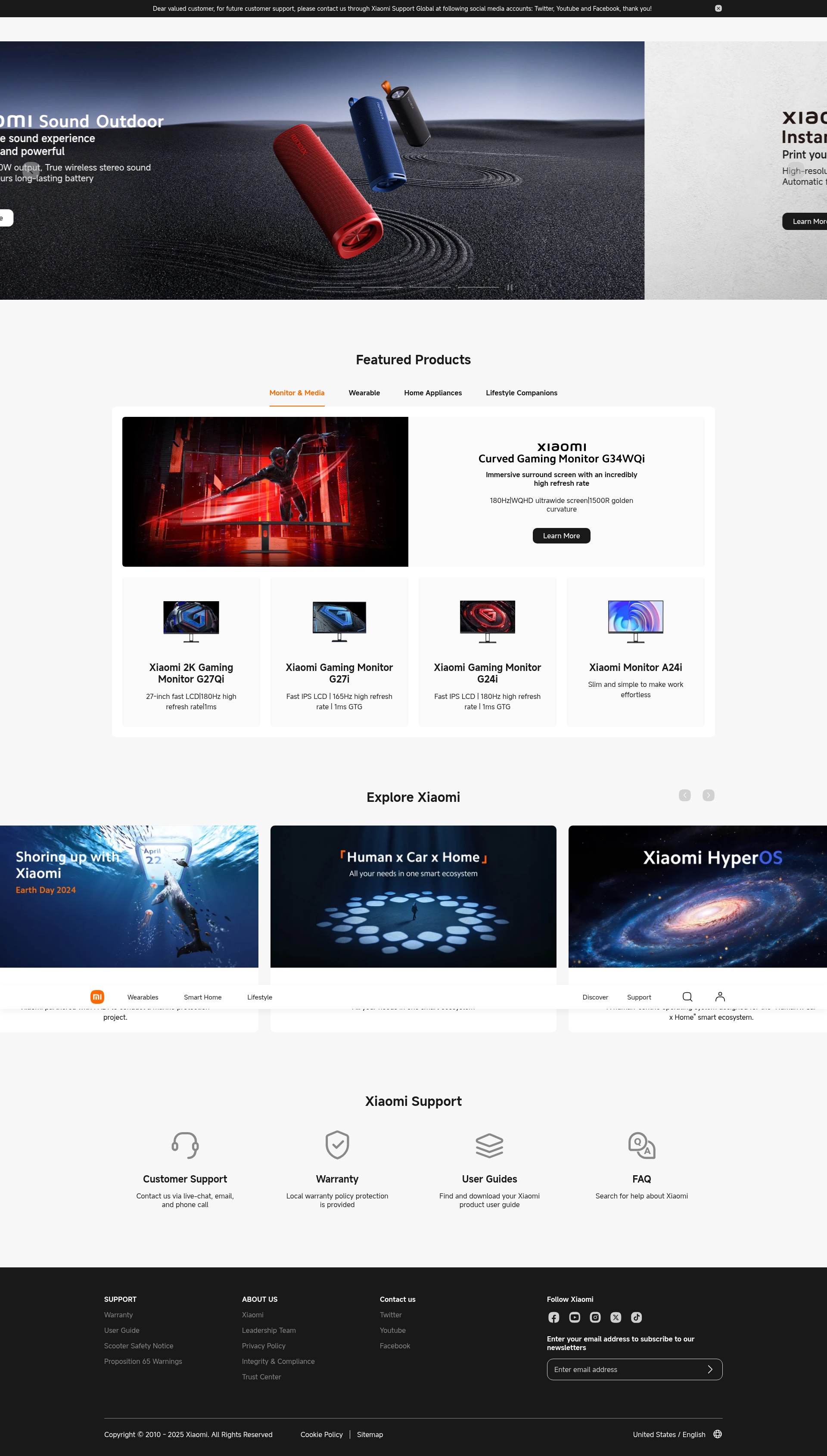 Screenshot of mi.com