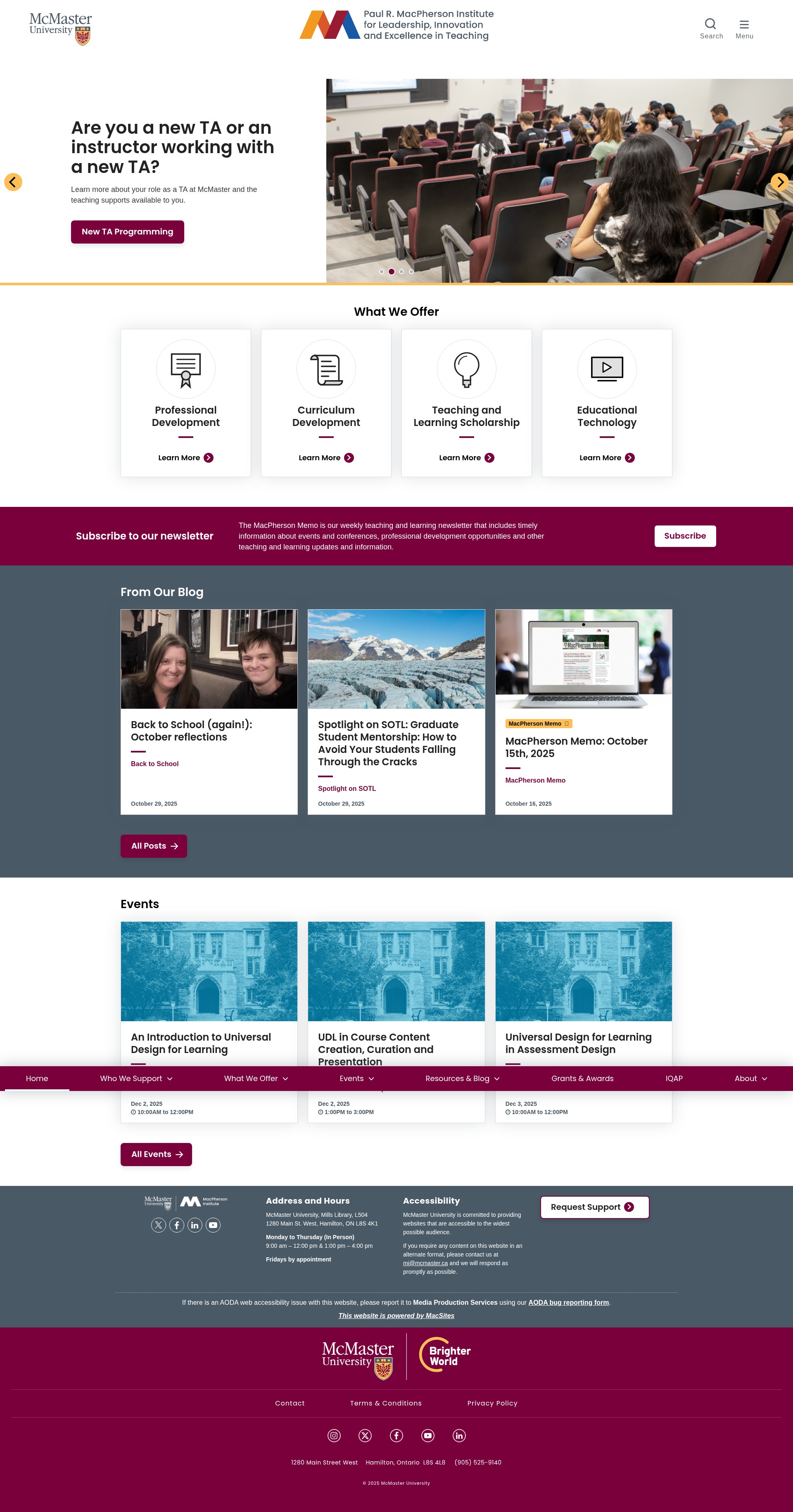 Screenshot of mi.mcmaster.ca
