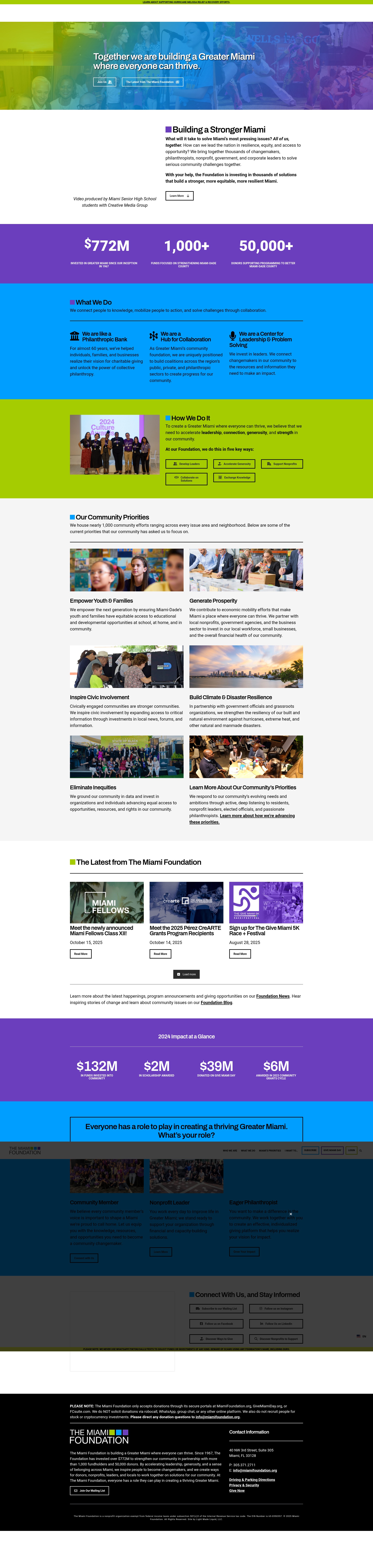 Screenshot of miamifoundation.org