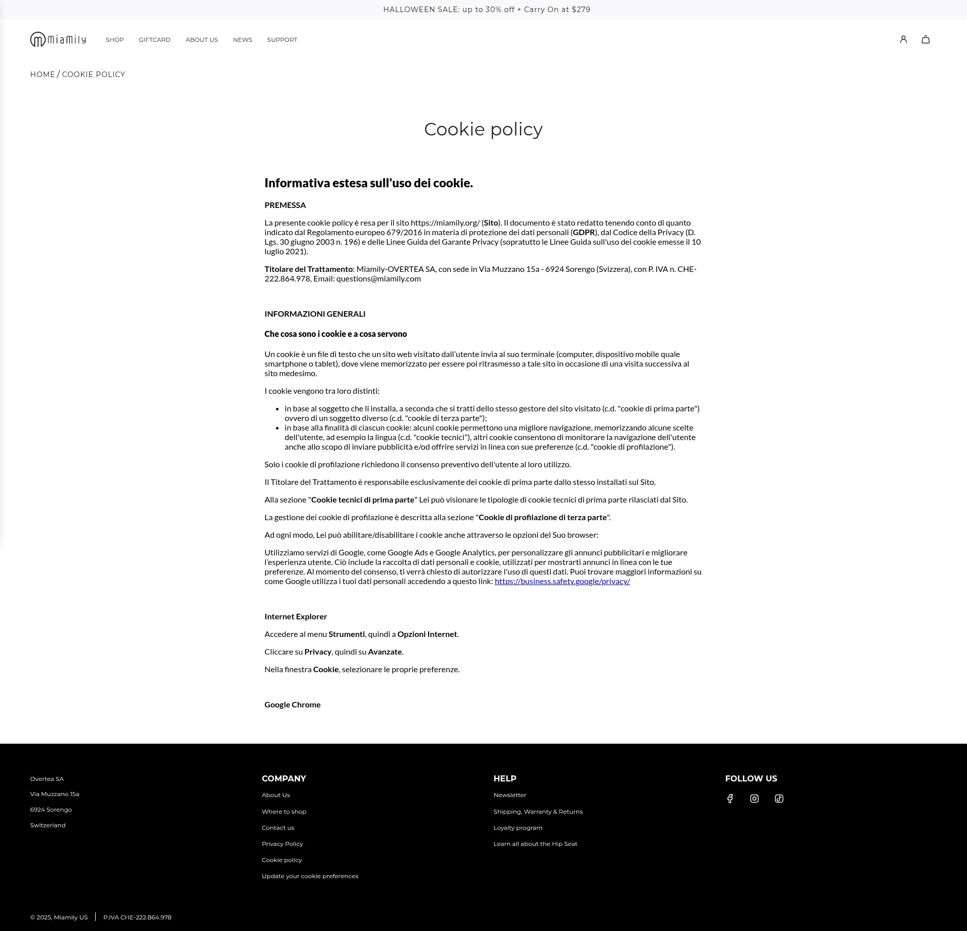Screenshot of miamily.myshopify.com
