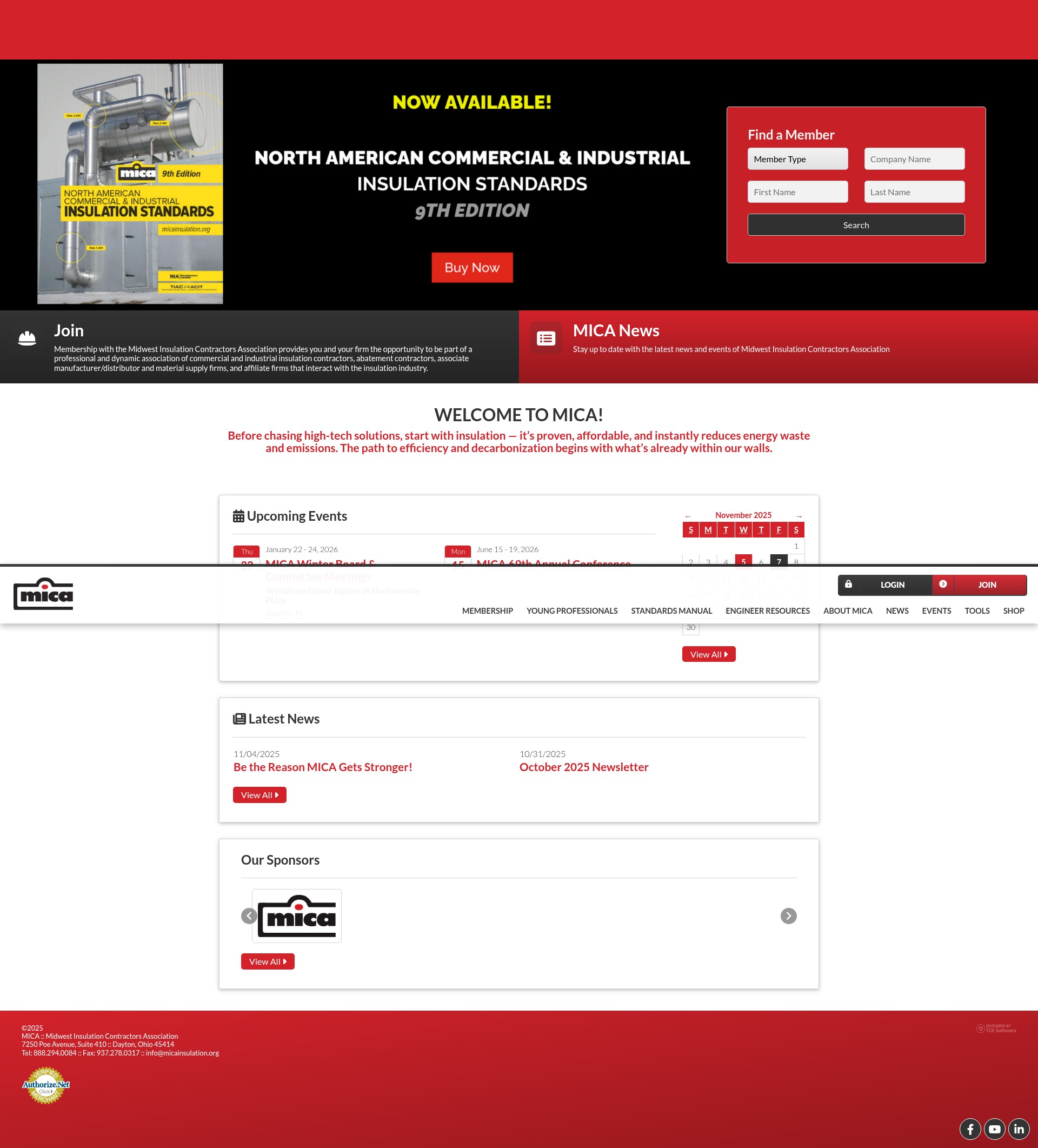Screenshot of micainsulation.org