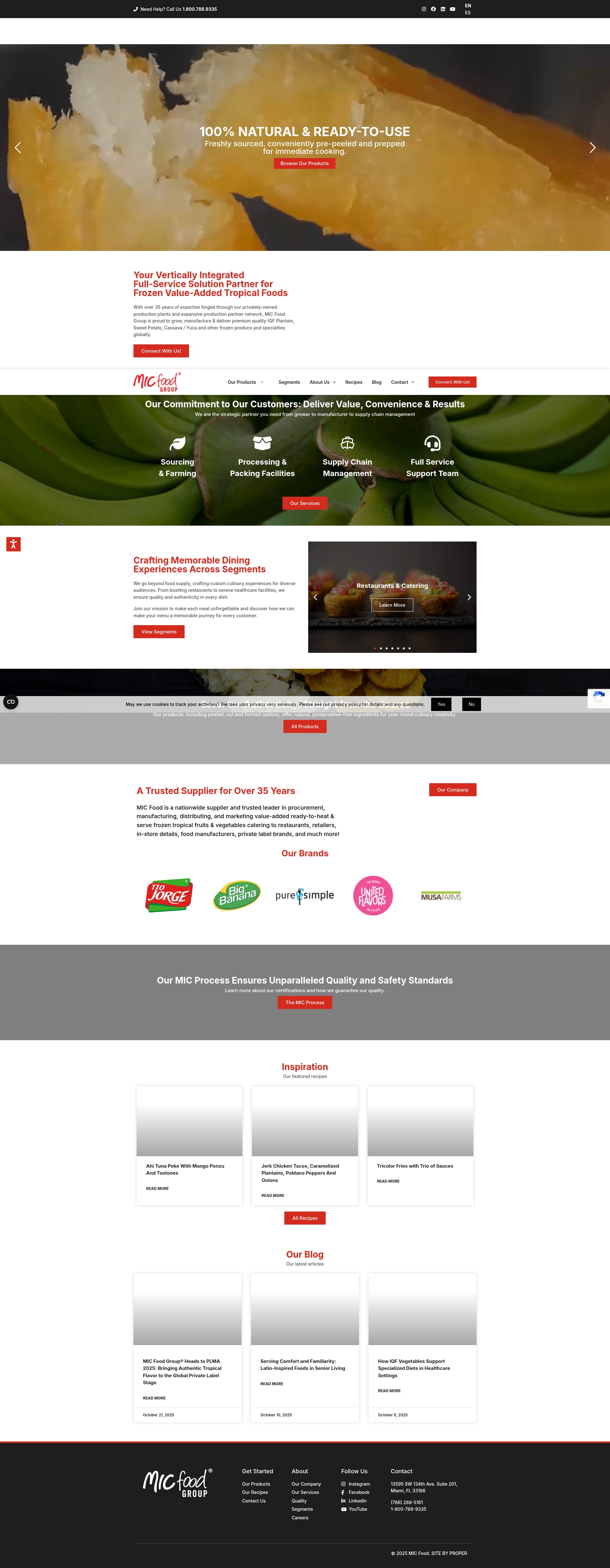 Screenshot of micfood.com