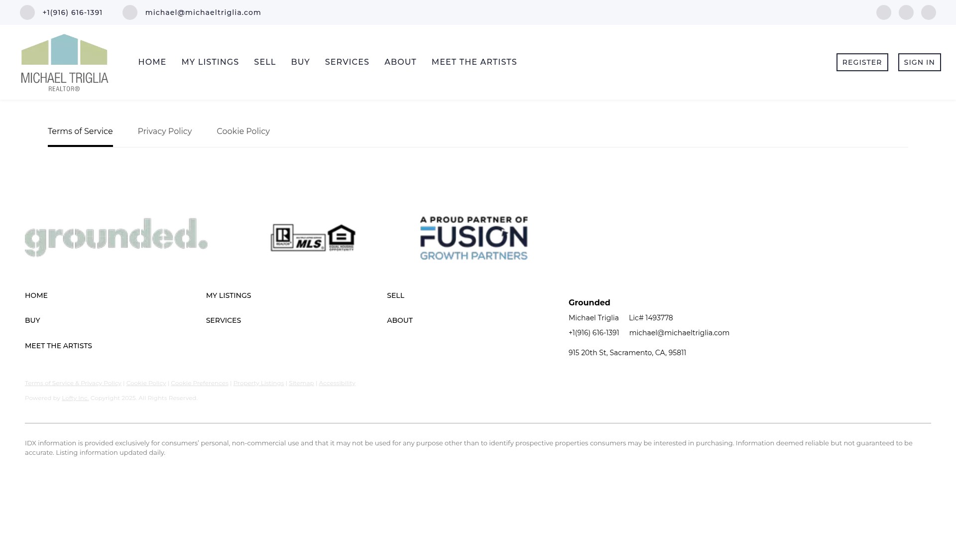 Screenshot of michaeltriglia.com
