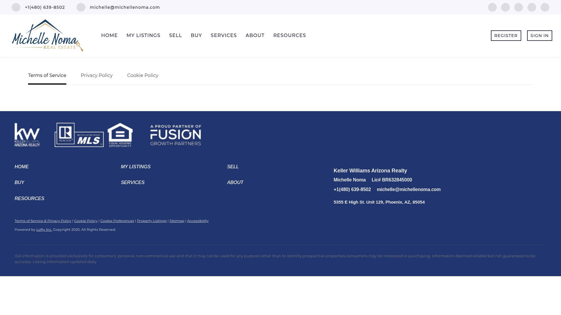 Screenshot of michellenoma.com