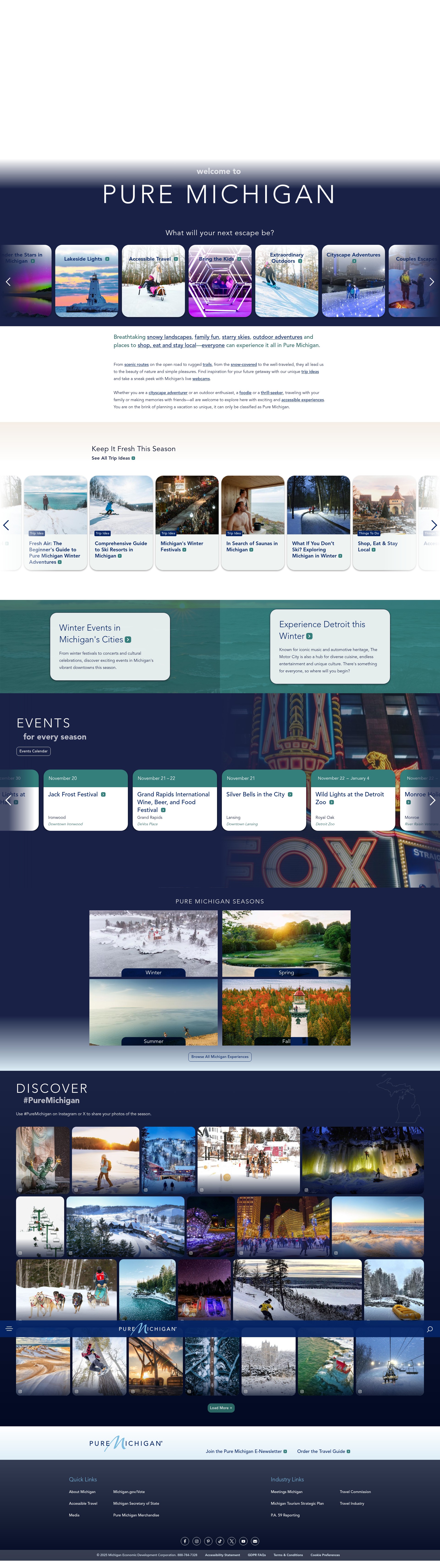 Screenshot of michigan.org