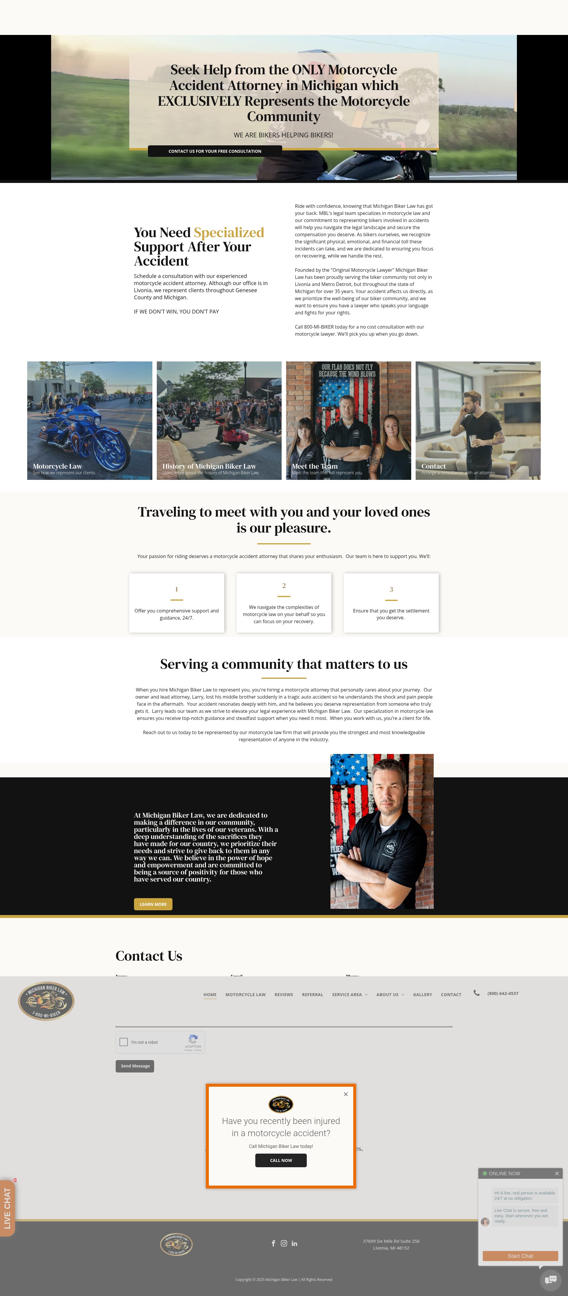 Screenshot of michiganbiker.com