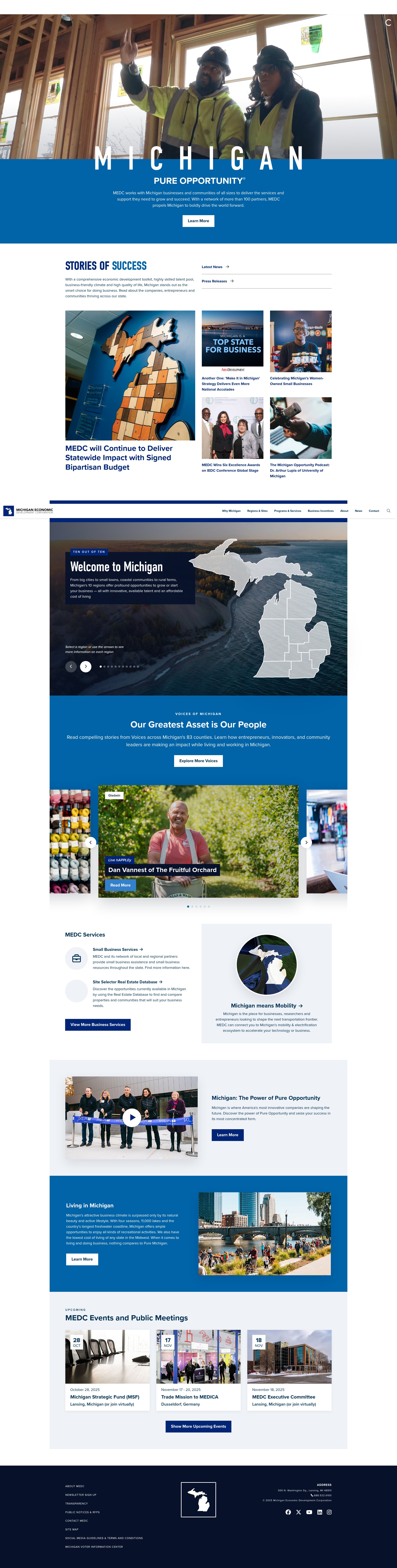 Screenshot of michiganbusiness.org