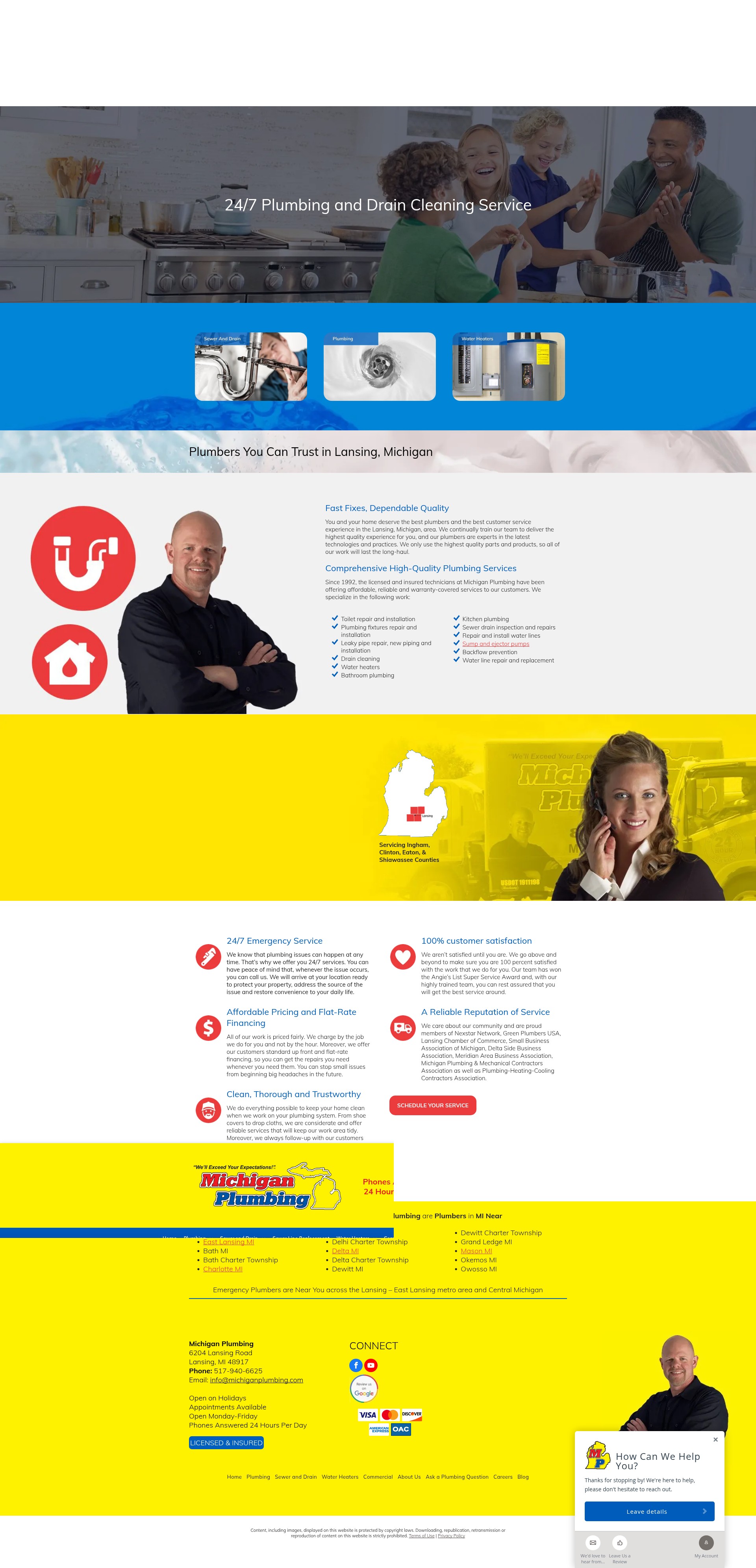 Screenshot of michiganplumbing.com