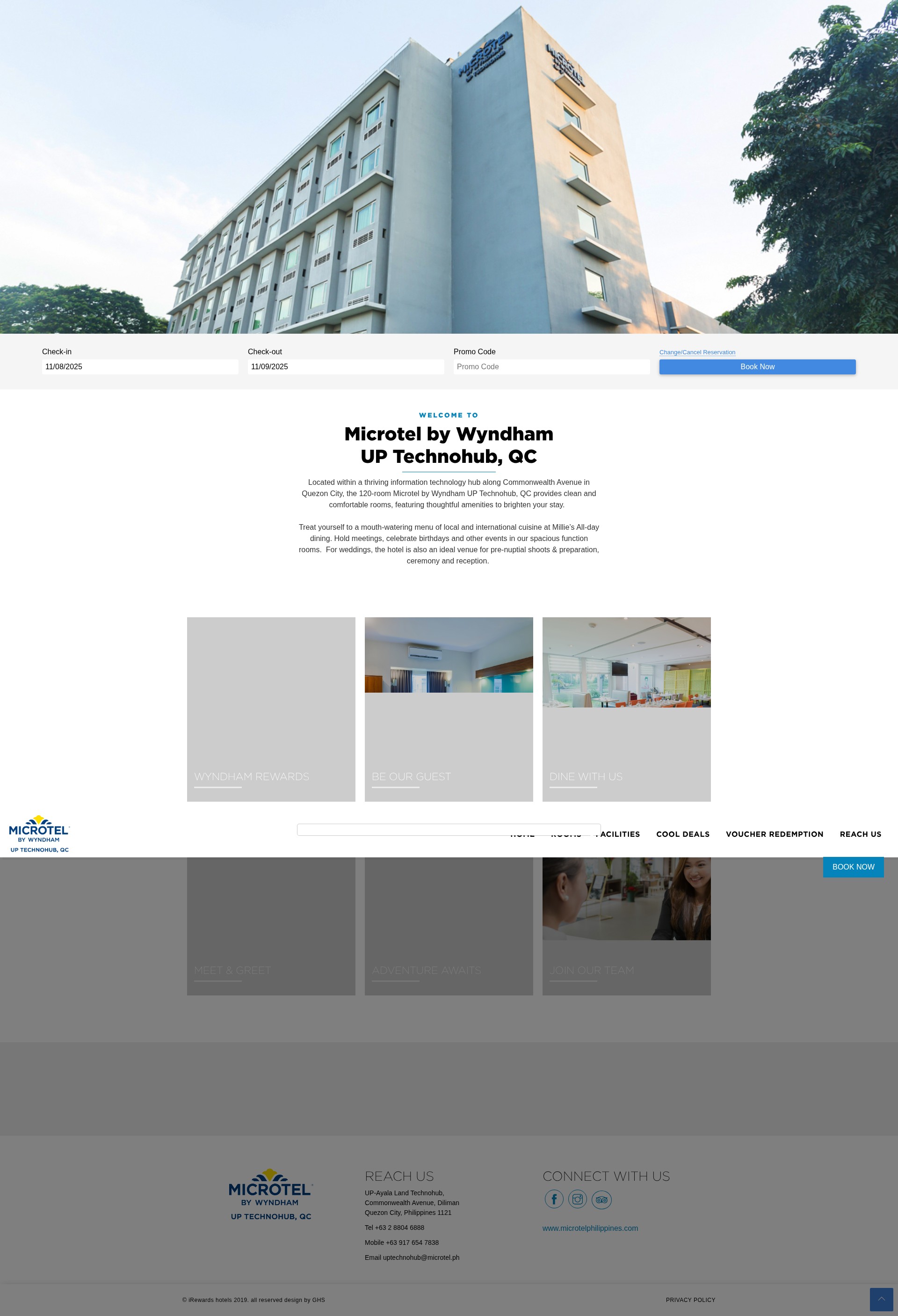 Screenshot of microtel-uptechnohub.com