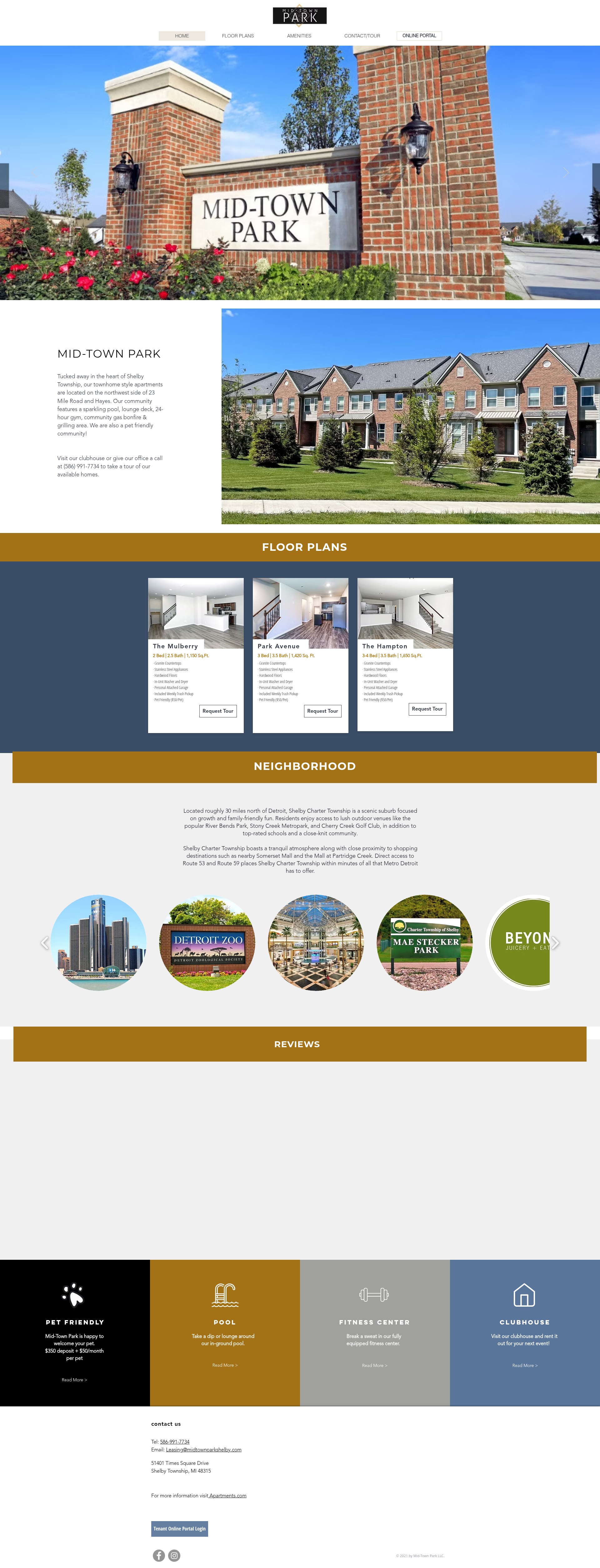 Screenshot of mid-townparkshelby.com