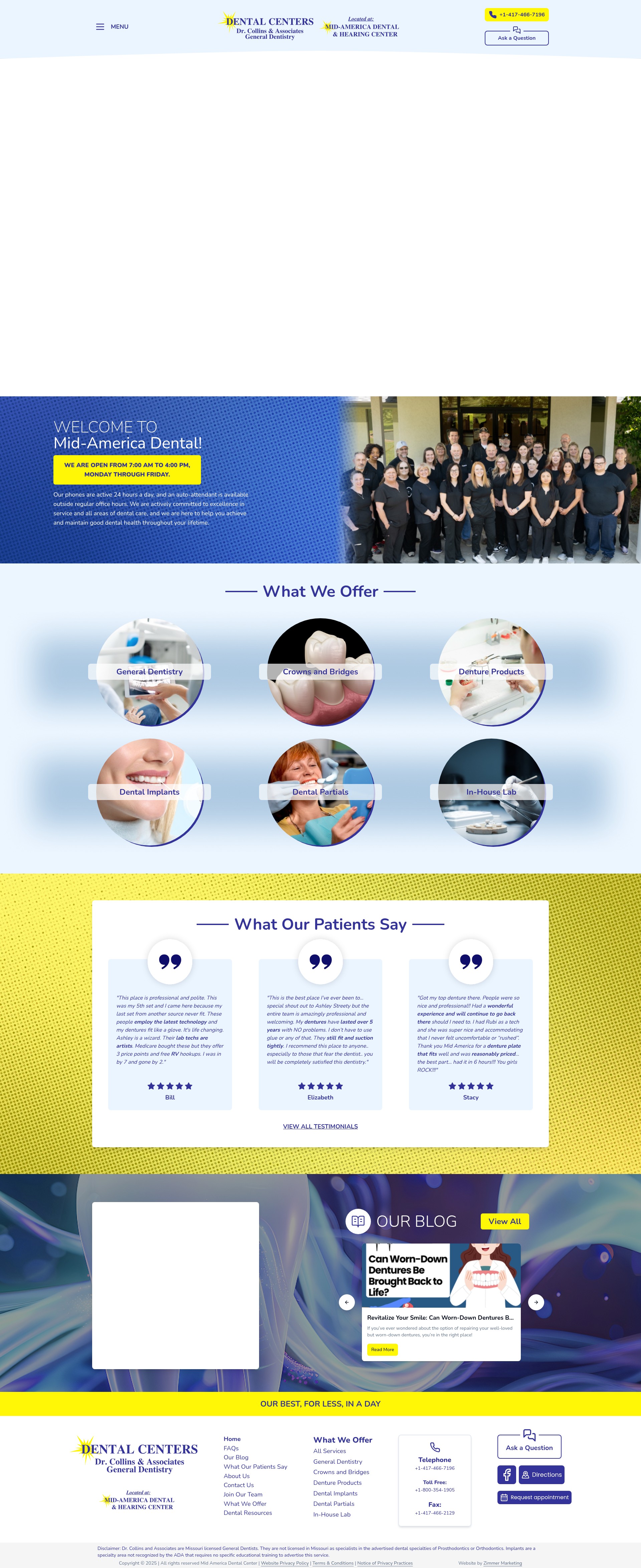 Screenshot of midamericadental.com