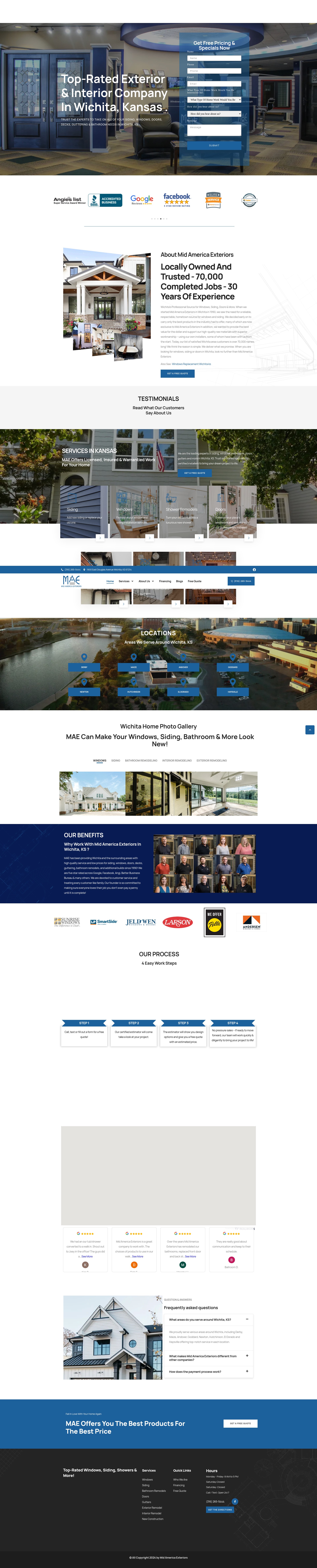Screenshot of midamericaexteriors.com