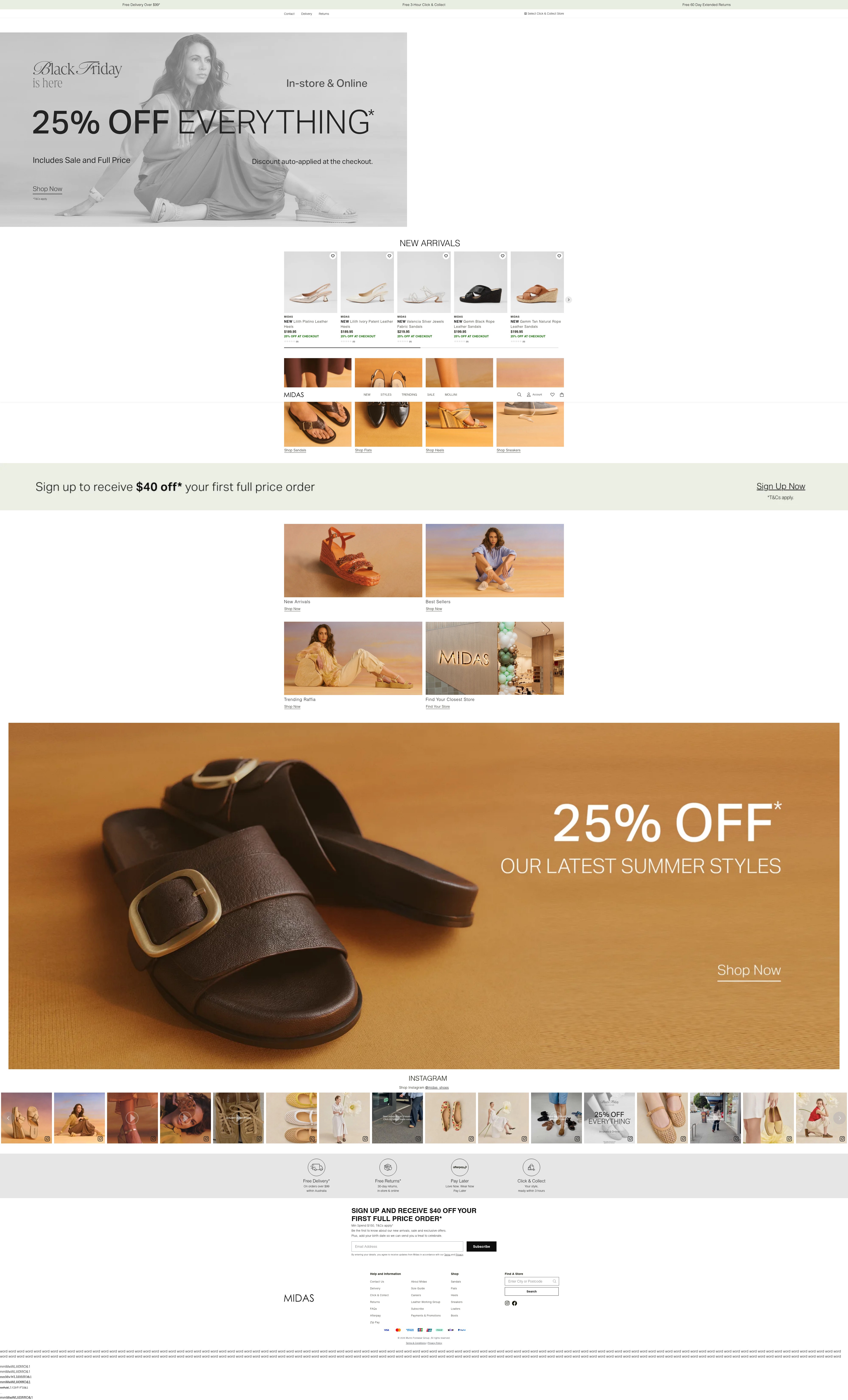 Screenshot of midasshoes.com.au
