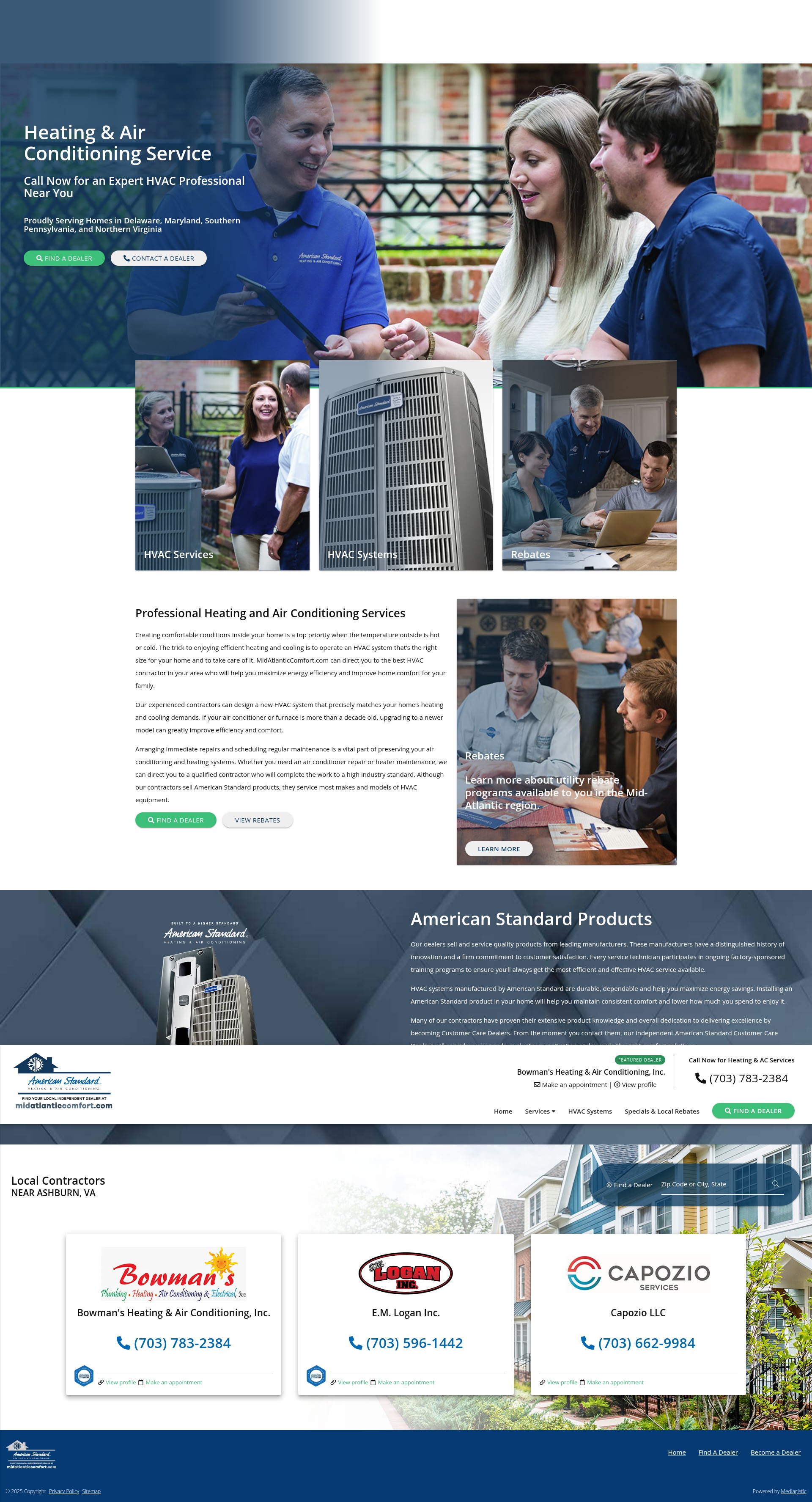 Screenshot of midatlanticcomfort.com
