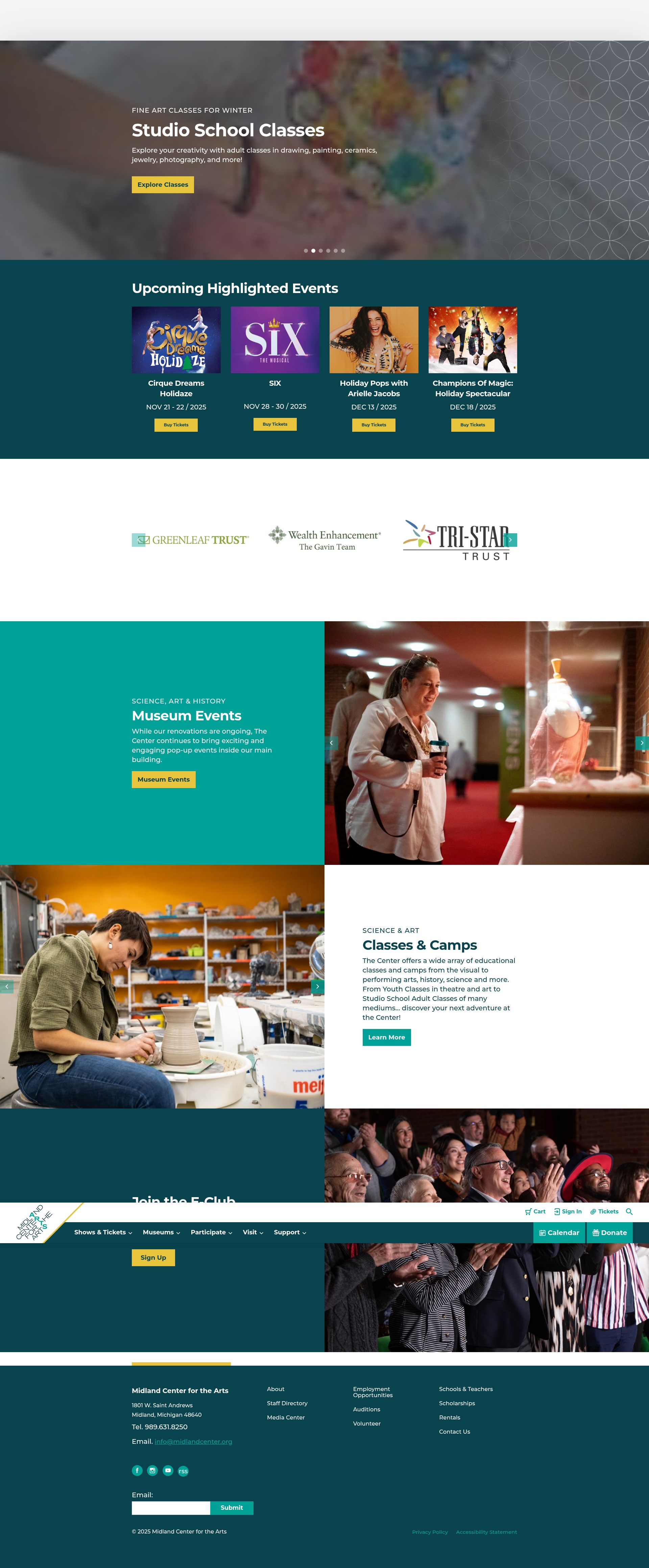 Screenshot of midlandcenter.org