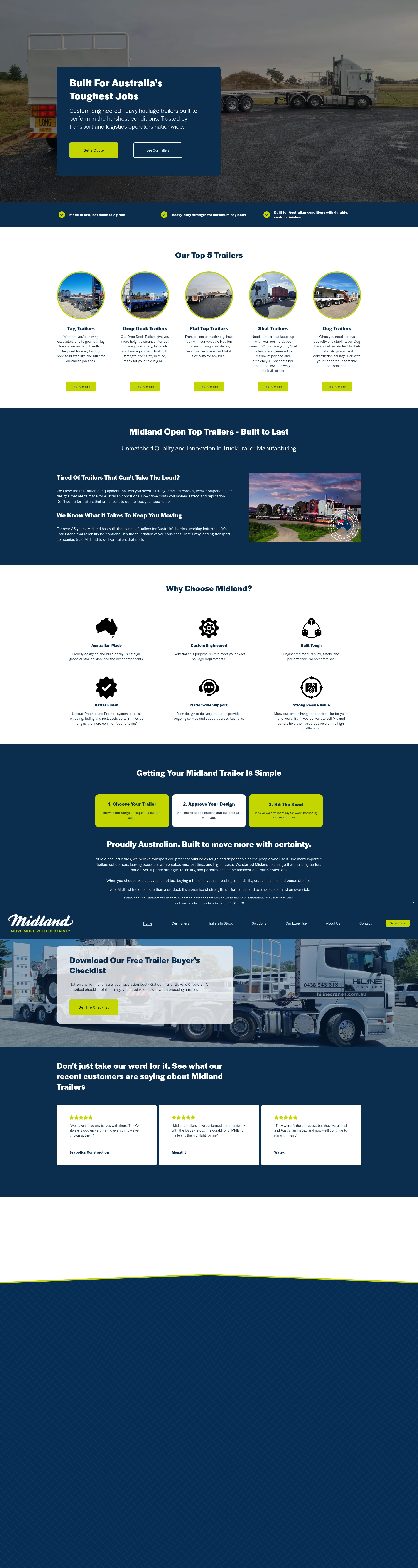 Screenshot of midlandind.com.au