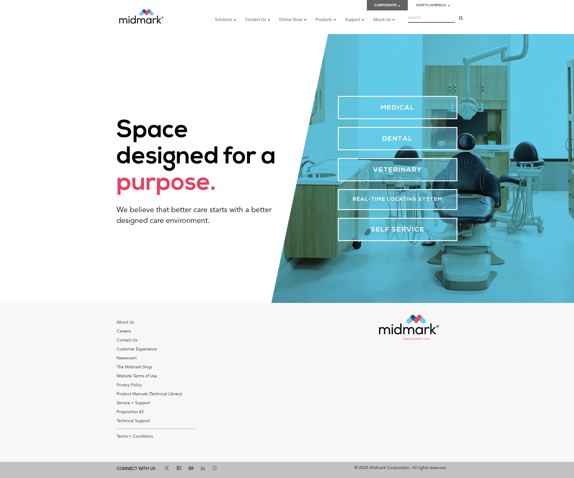 Screenshot of midmark.com