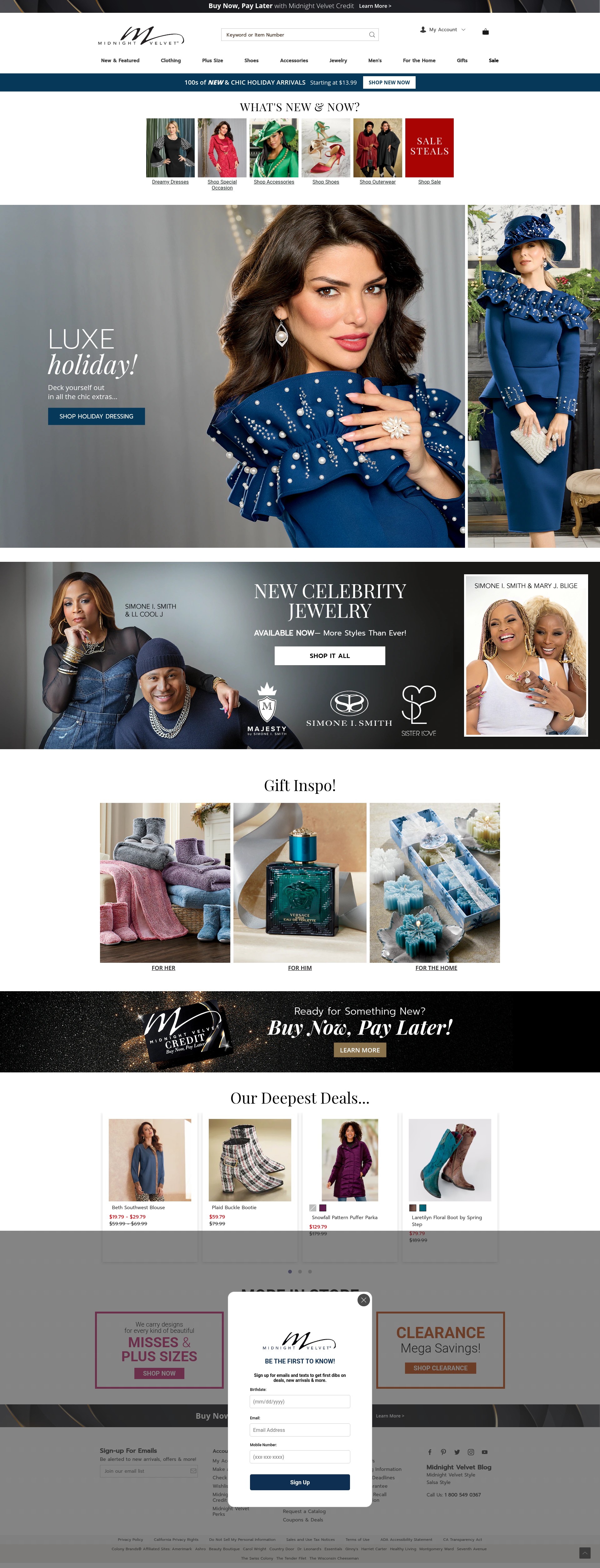 Screenshot of midnightvelvet.com
