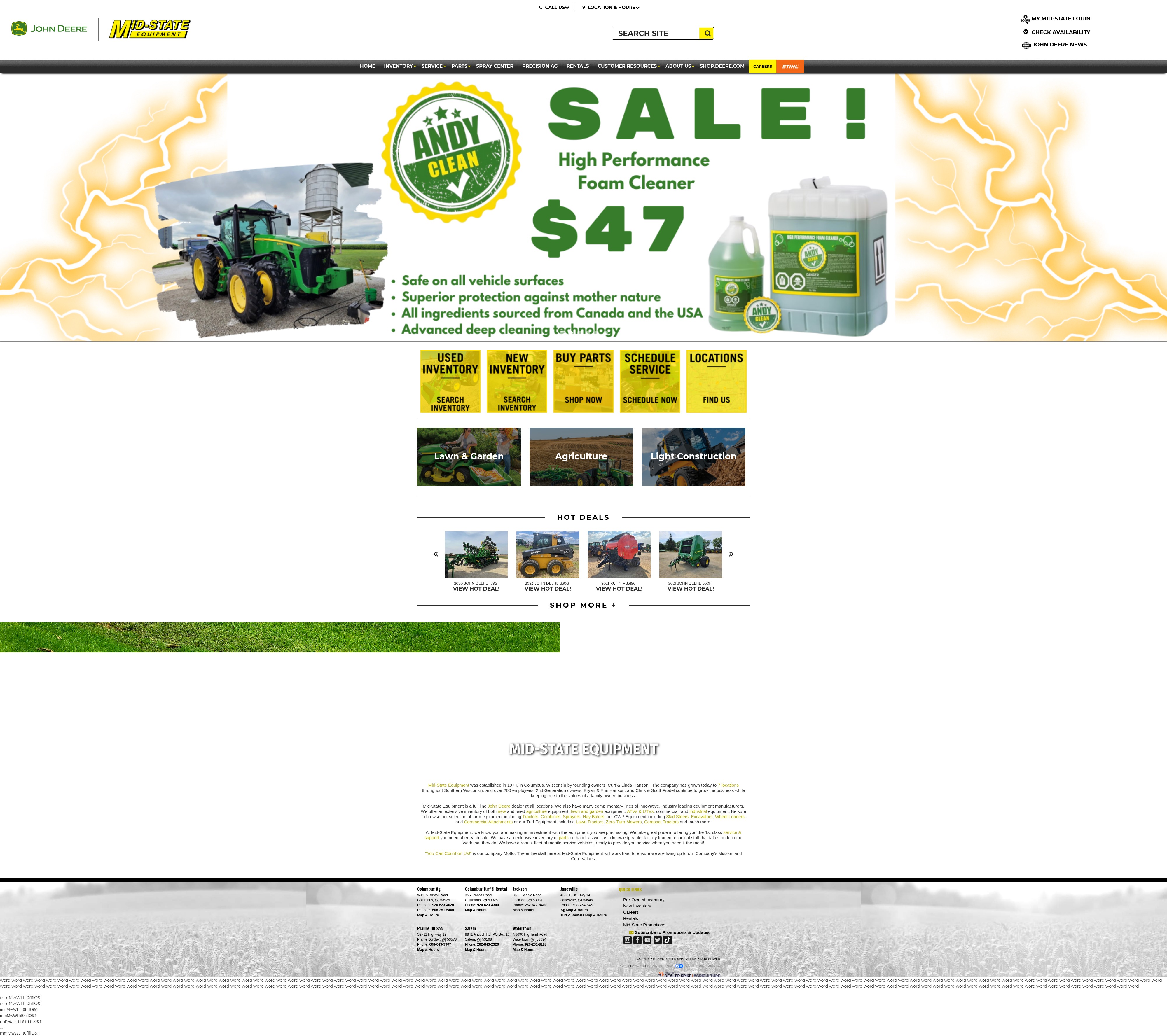 Screenshot of midstateequipment.com
