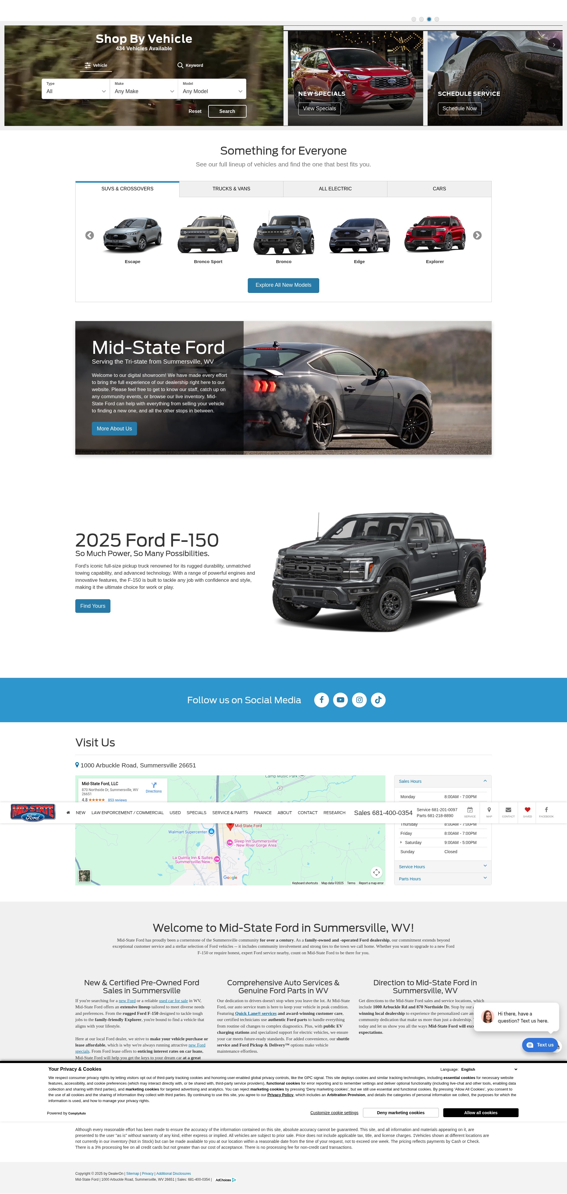 Screenshot of midstatefordwv.com