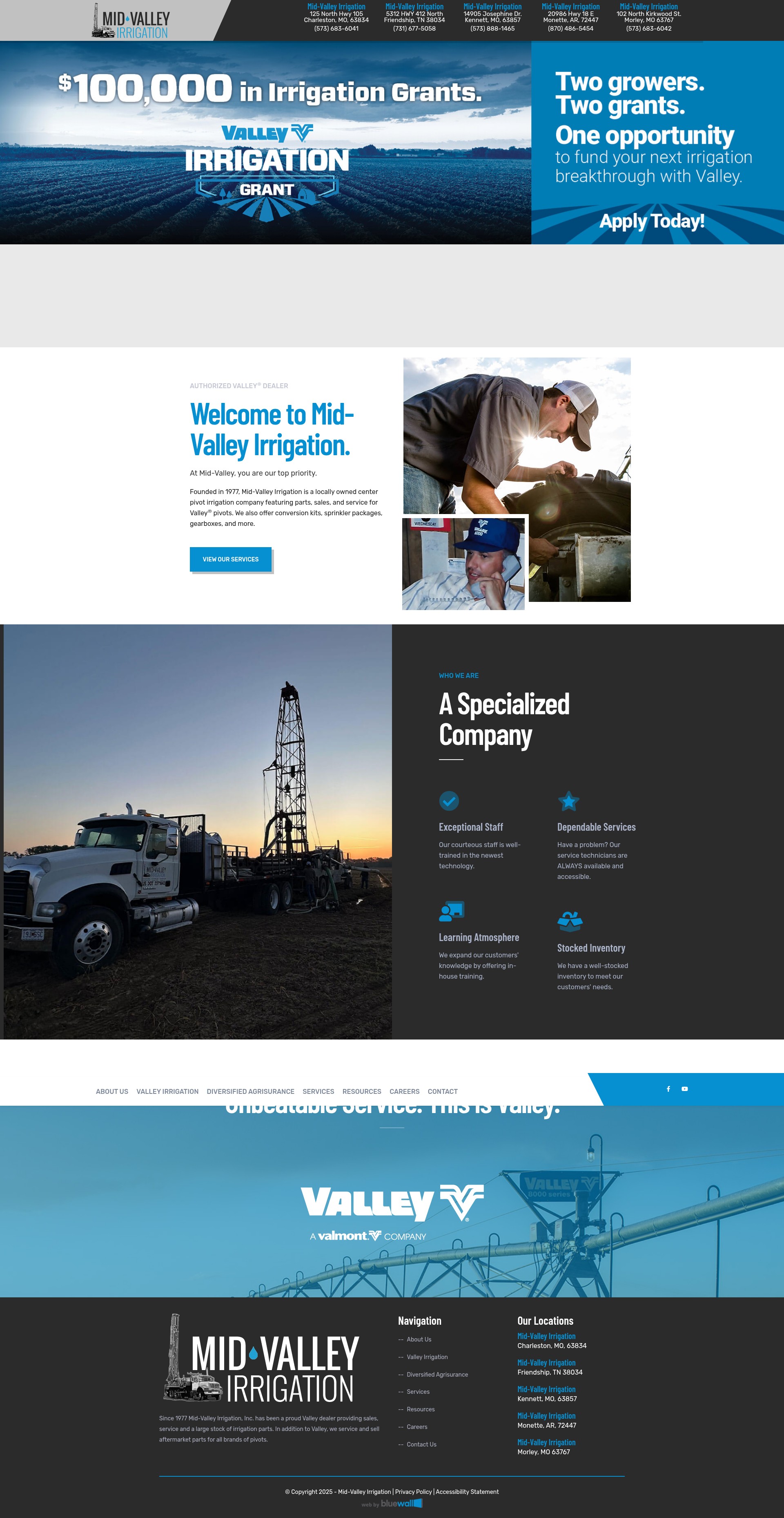 Screenshot of midvalleyirrigation.com