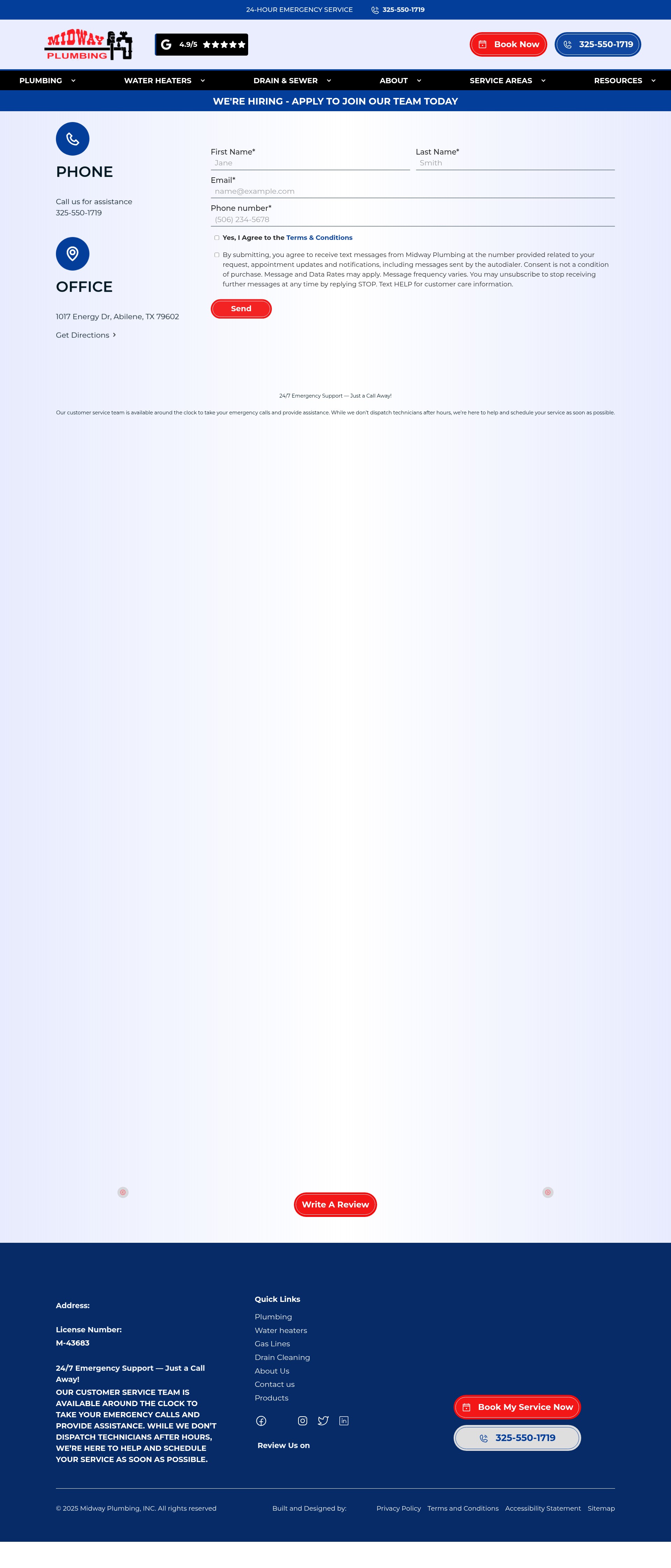 Screenshot of midwayplumbing.com
