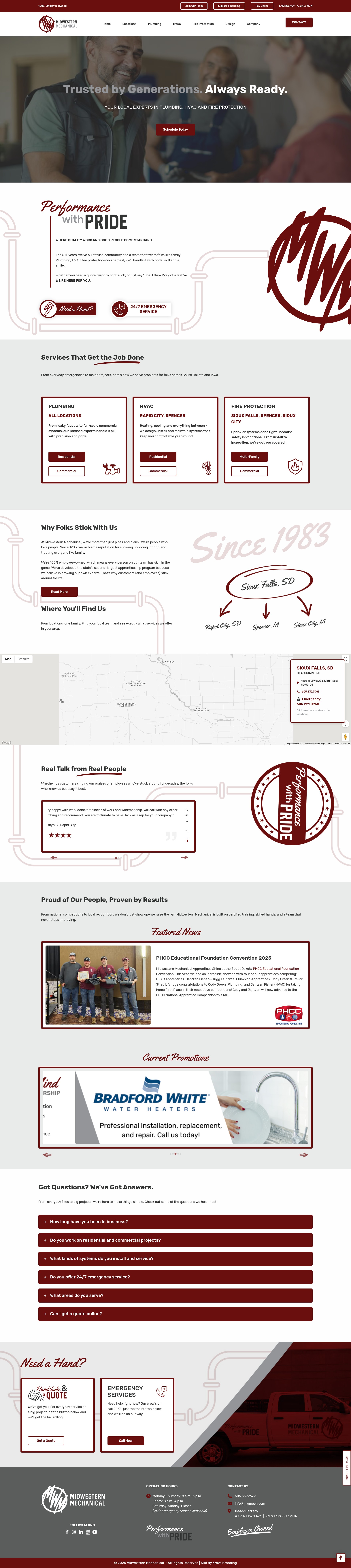 Screenshot of midwesternmechanical.com
