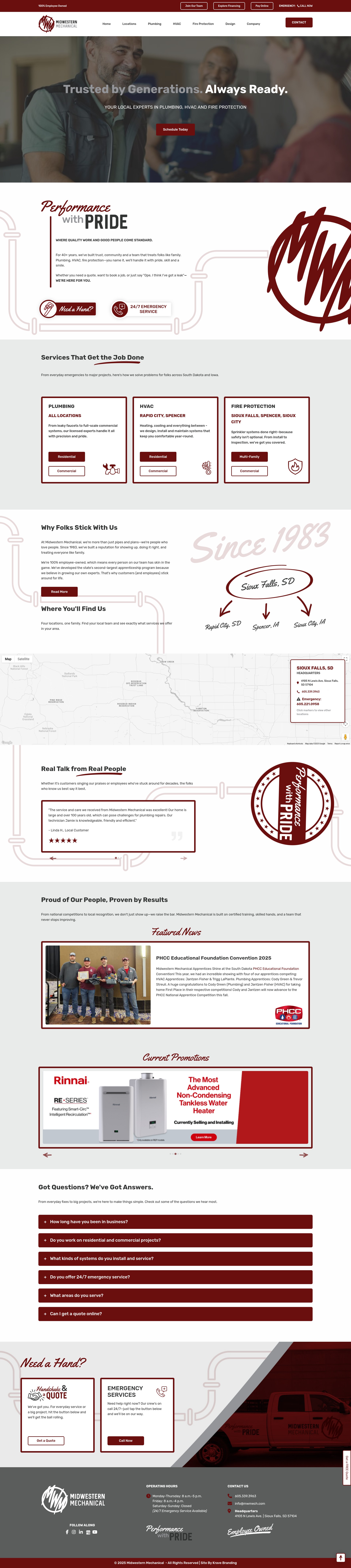 Screenshot of midwesternmechrc.com