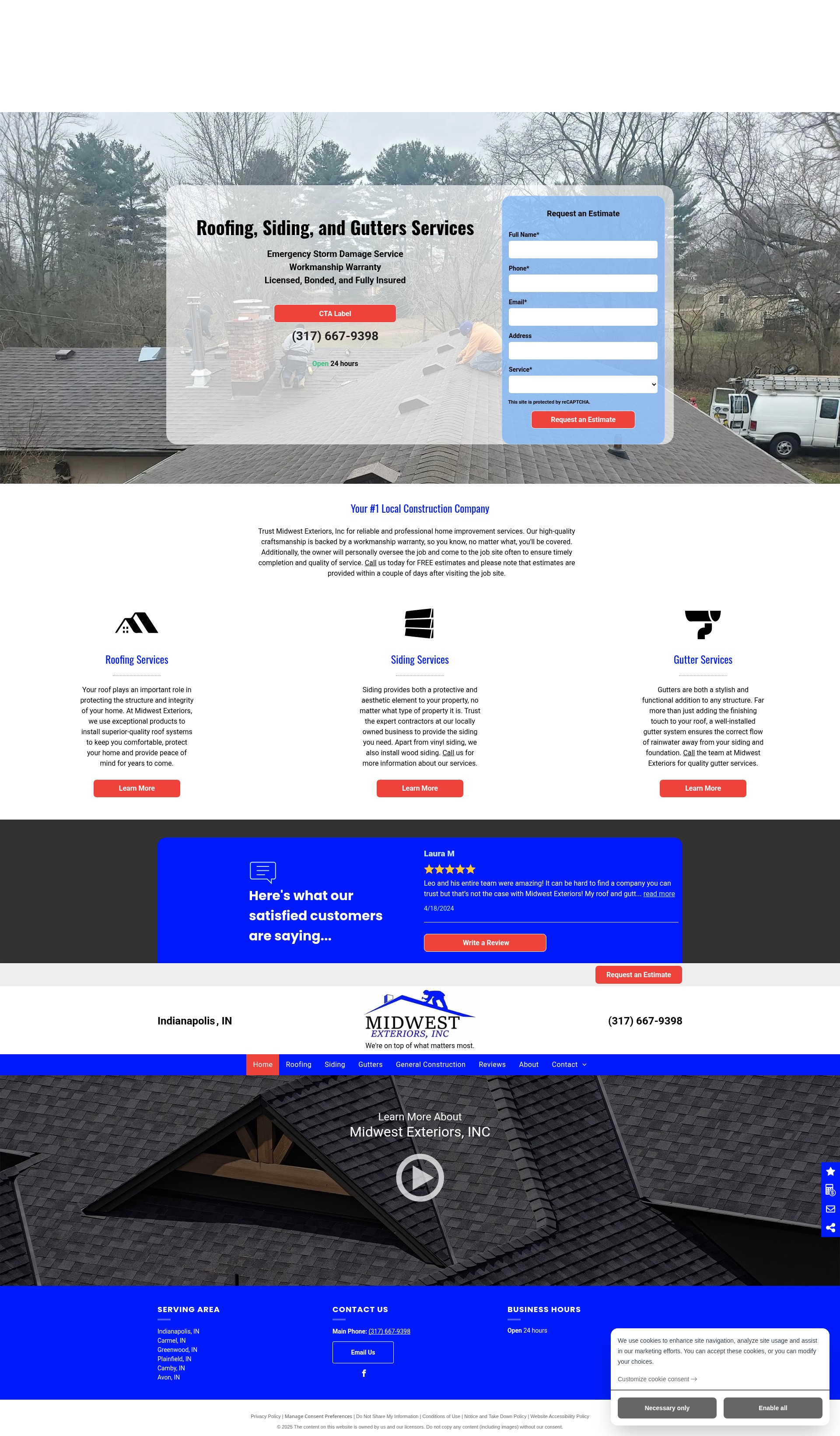 Screenshot of midwestexteriorsinc.com