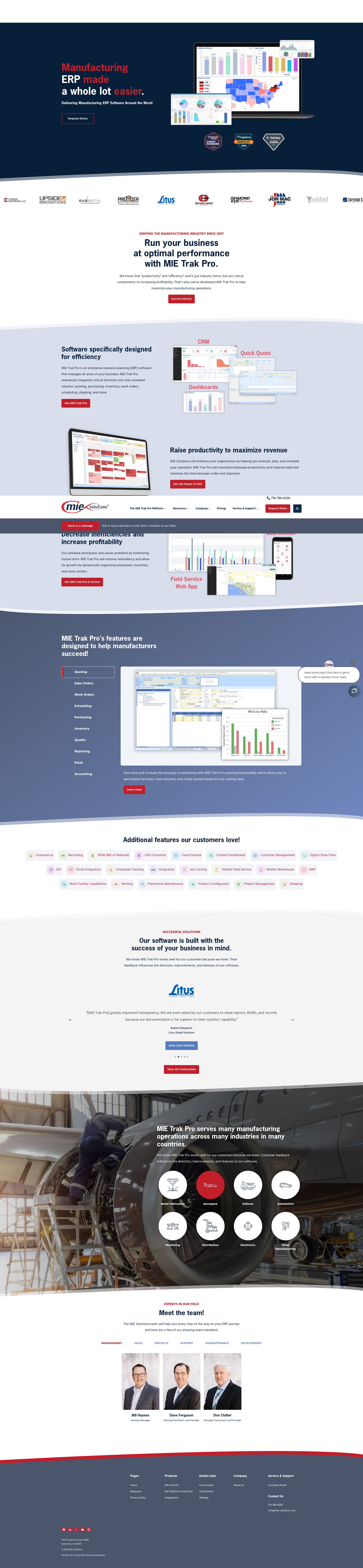 Screenshot of mie-solutions.com