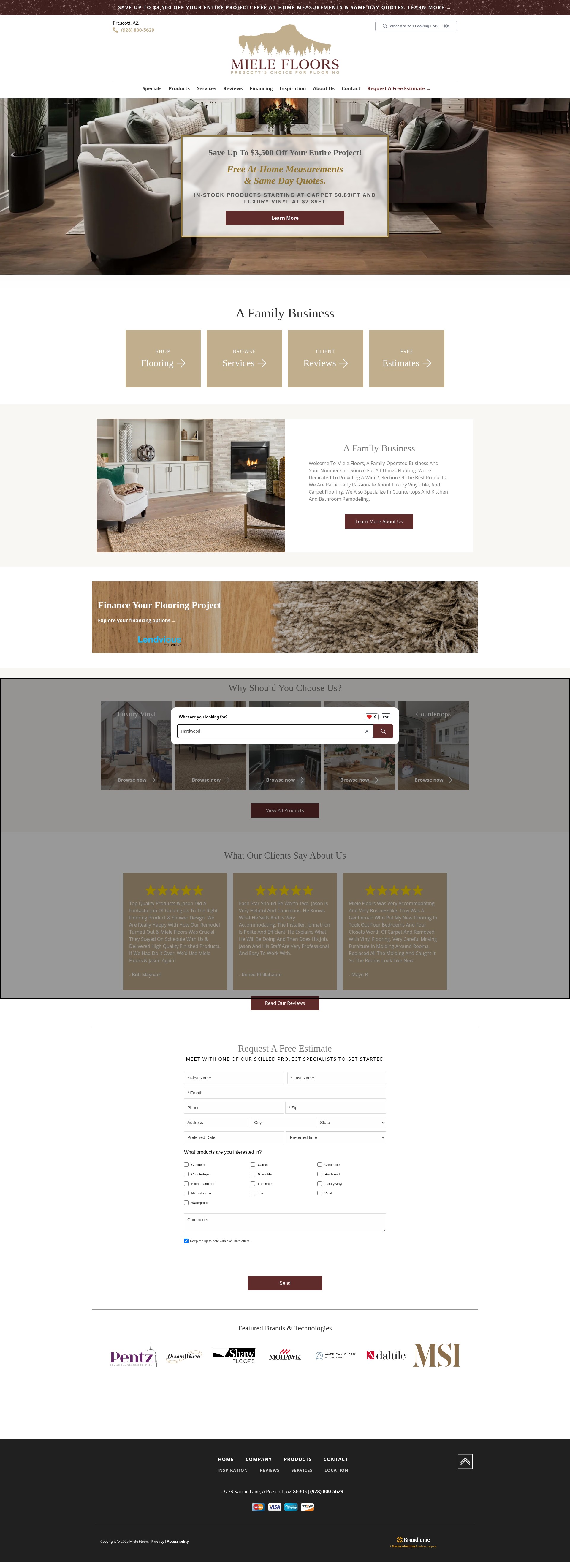 Screenshot of mielefloorsaz.com