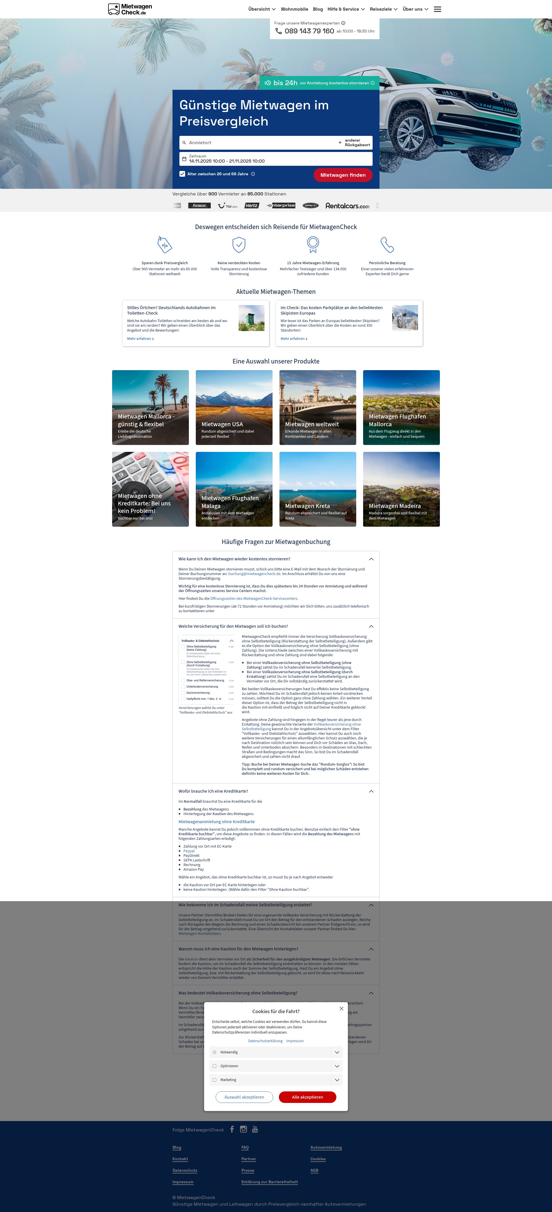 Screenshot of mietwagen-check.de