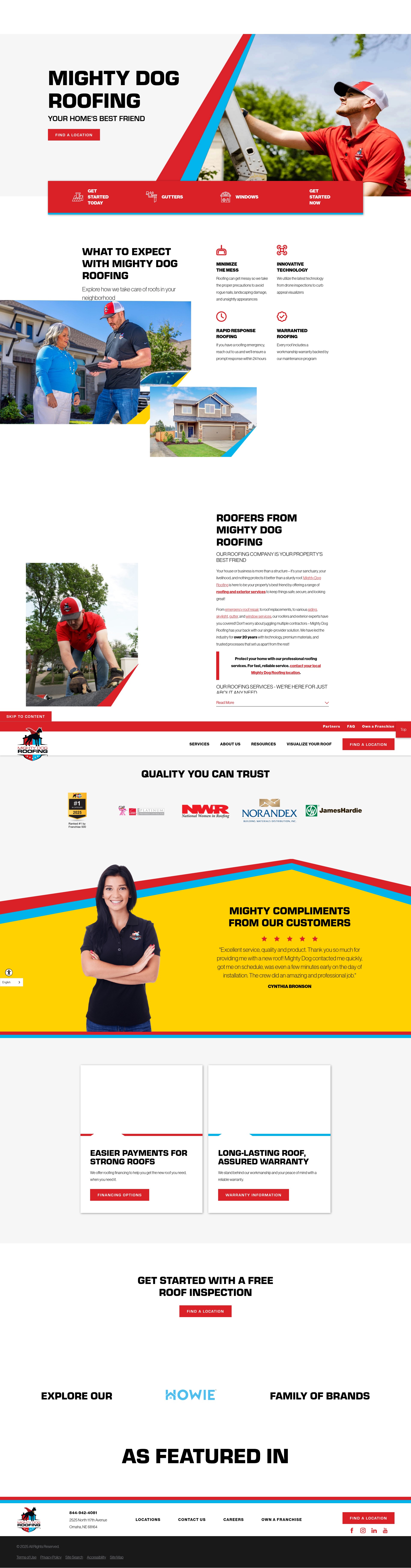Screenshot of mightydogroofing.com